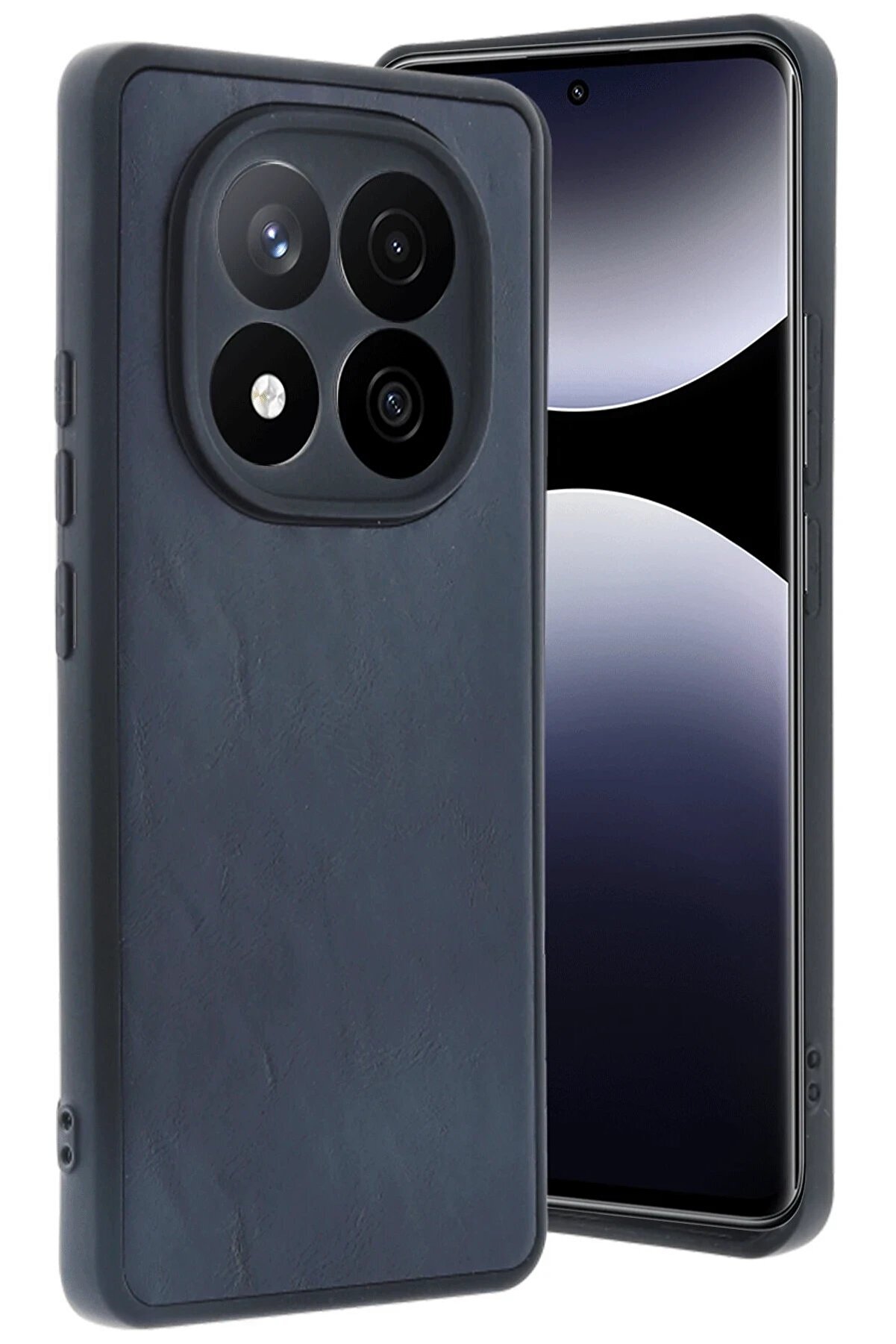 CepteToptan Xiaomi Redmi Note 14 Pro 4G Kılıf Aras Deri Kapak - Lacivert - DROPX2948-4921