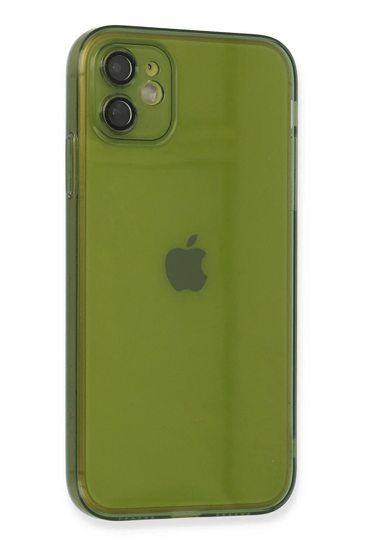 İphone 12 Kılıf Fly Lens Si̇li̇kon - Yeşi̇l - Dropx6657-3262