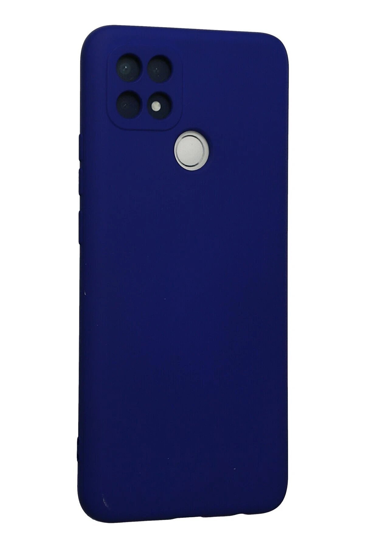 Oppo A15 Kılıf Nano İ&ccedil;i̇ Kadi̇fe Si̇li̇kon - Laci̇vert - Dropx2017-1198