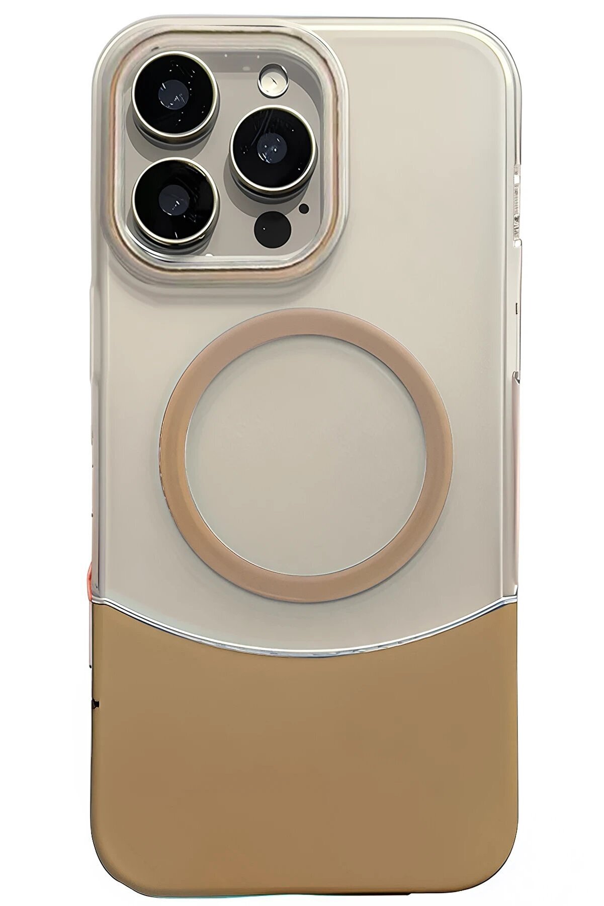 CepteToptan Apple iPhone 16 Pro Max Velar Magsafe Kapak - Çöl Titanyum - DROPX7484-6985