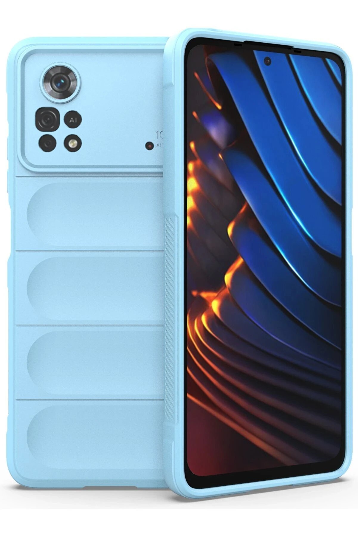 CepteToptan Xiaomi Poco X4 Pro 5G Kılıf Optimum Silikon - Sky Blue - DROPX2175-1228