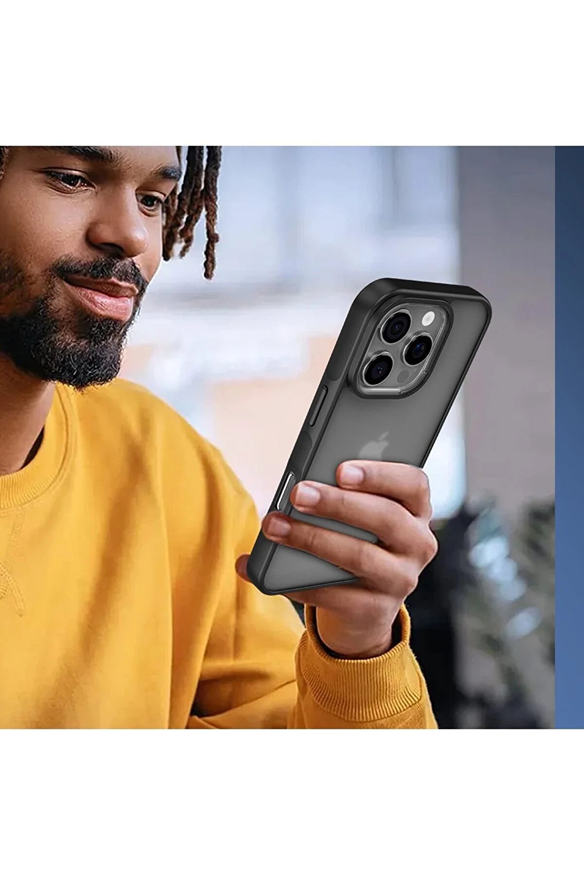 İphone 16 Pro Kılıf Elegant Kapak - Pudra - Dropx4510-4142