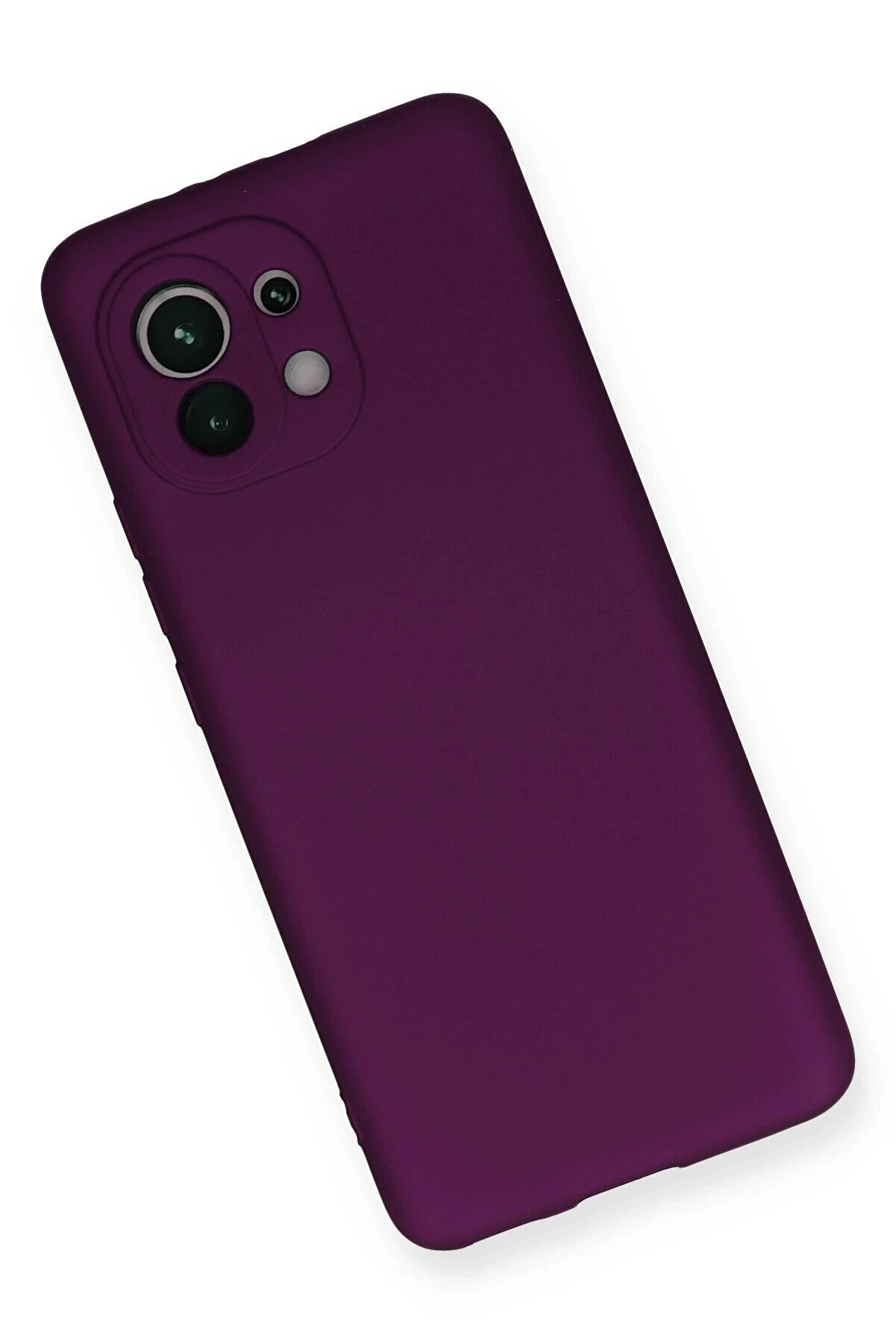 Xi̇aomi̇ Mi̇ 11 Kılıf Fi̇rst Si̇li̇kon - Mürdüm - Dropx7971-3800