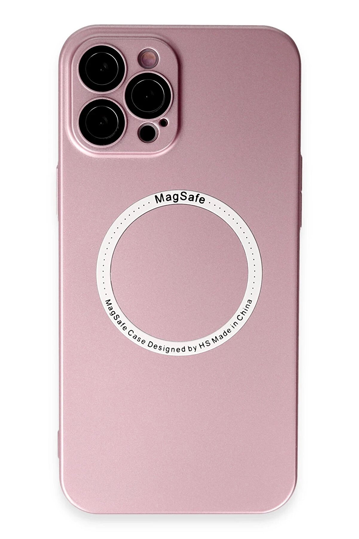 CepteToptan iPhone 12 Pro Kılıf Jack Magneticsafe Lens Silikon - Rose Gold - DROPX6422-6383
