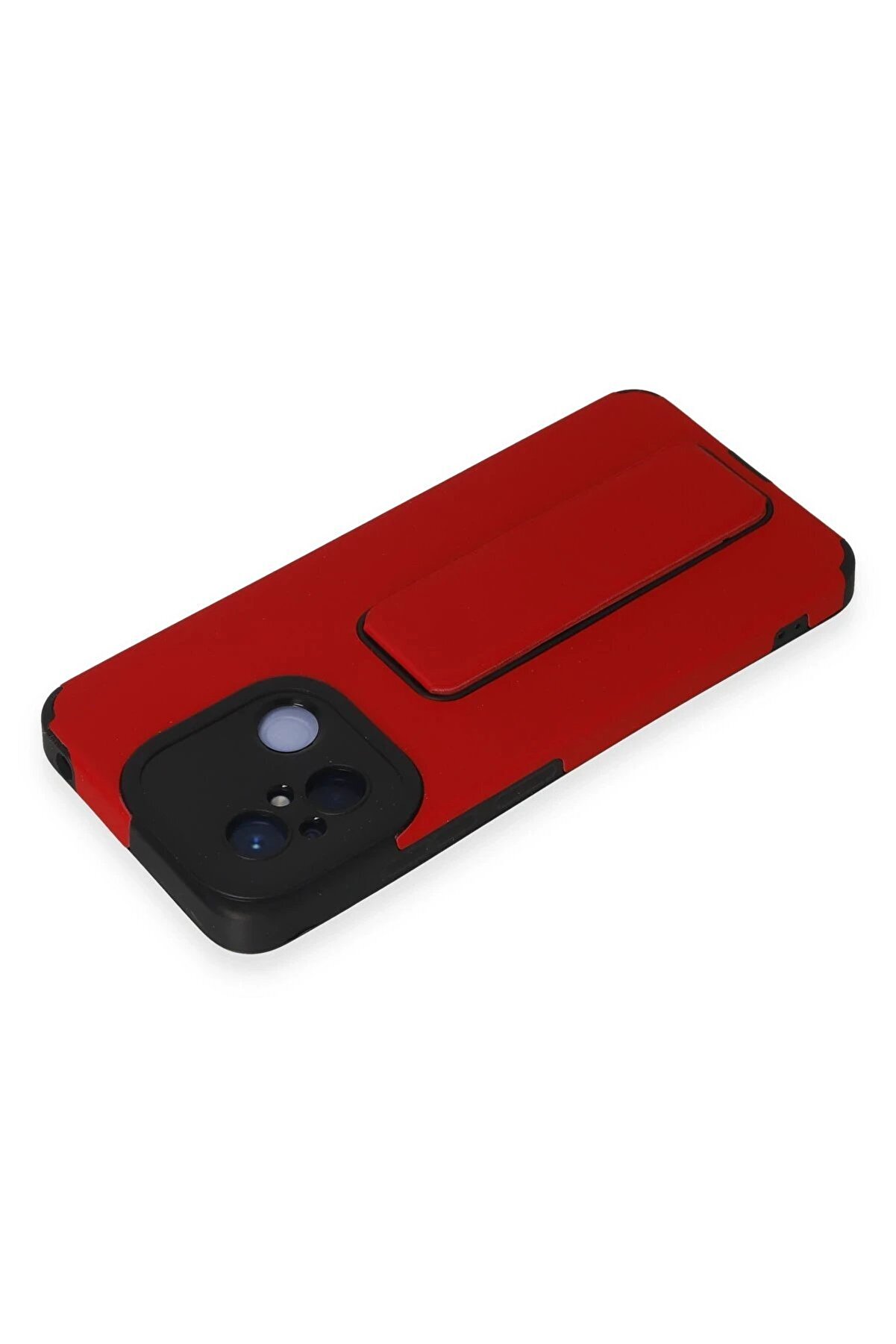 Xi̇aomi̇ Redmi̇ 12C Kılıf Mega Standlı Si̇li̇kon - Kırmızı - Dropx3234-6134