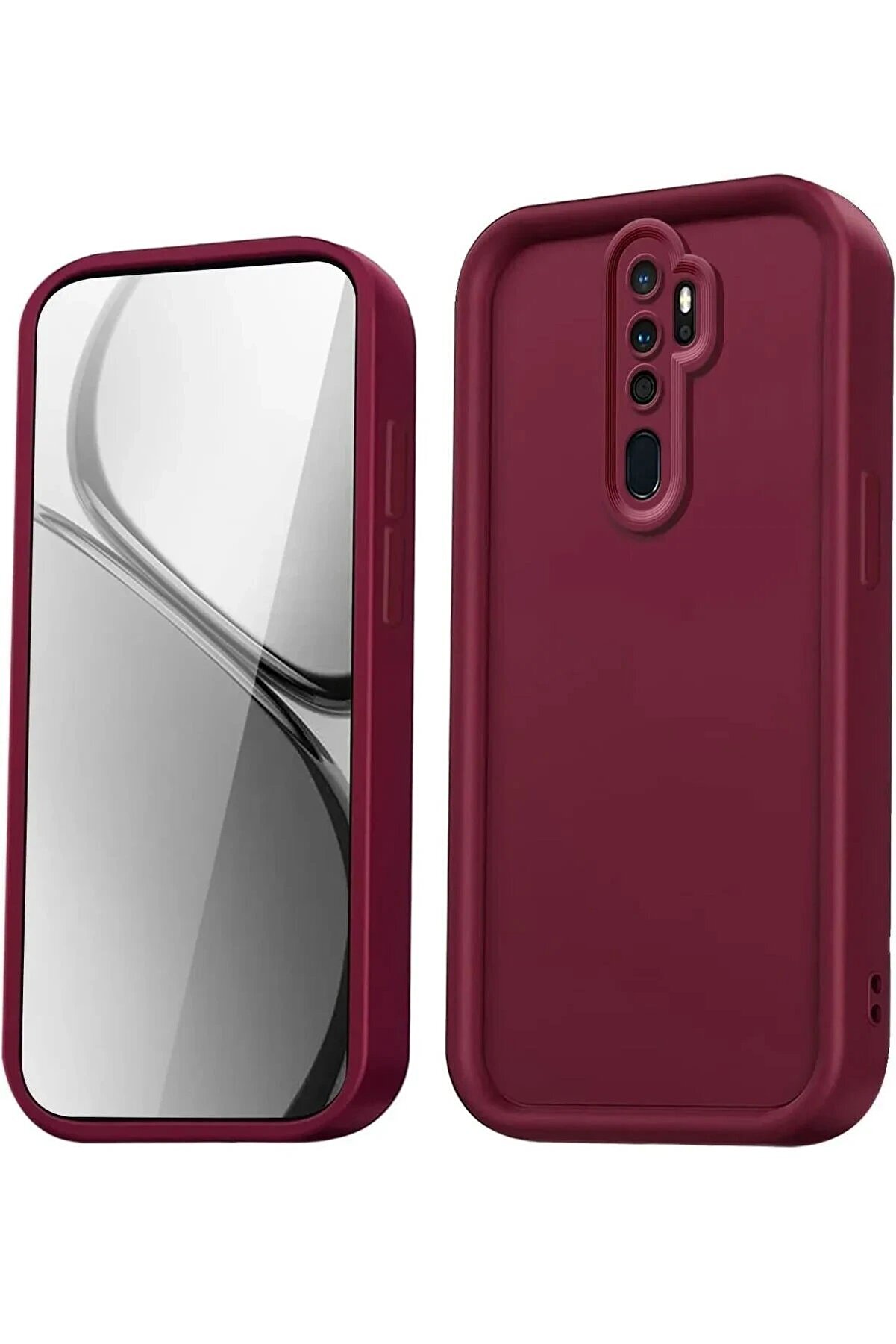 CepteToptan Xiaomi Redmi Note 8 Pro Kılıf Viera Silikon - Bordo - DROPX5052-7023