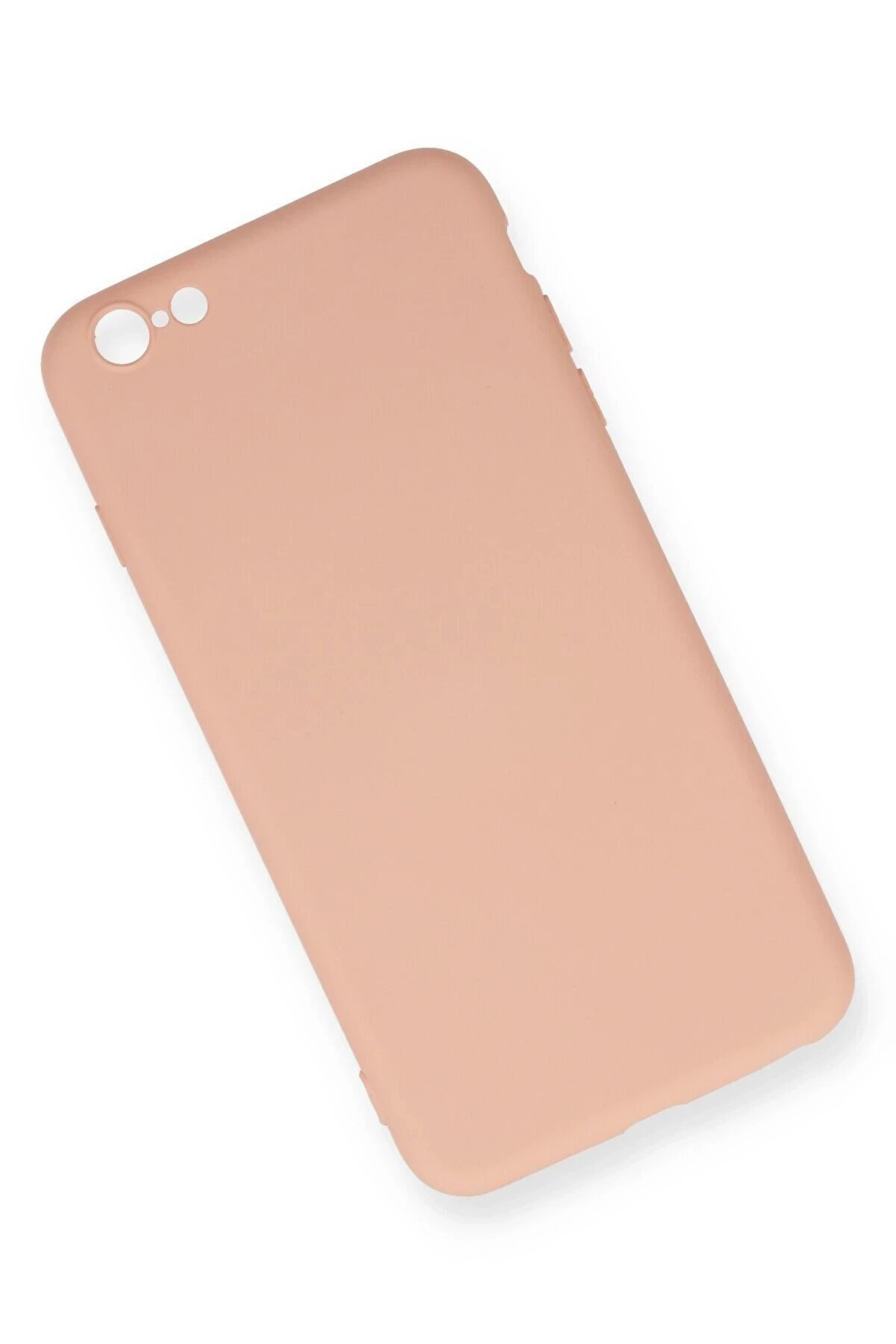İphone 6 Plus Kılıf Nano İ&ccedil;i̇ Kadi̇fe Si̇li̇kon - Pudra - Dropx1567-9449