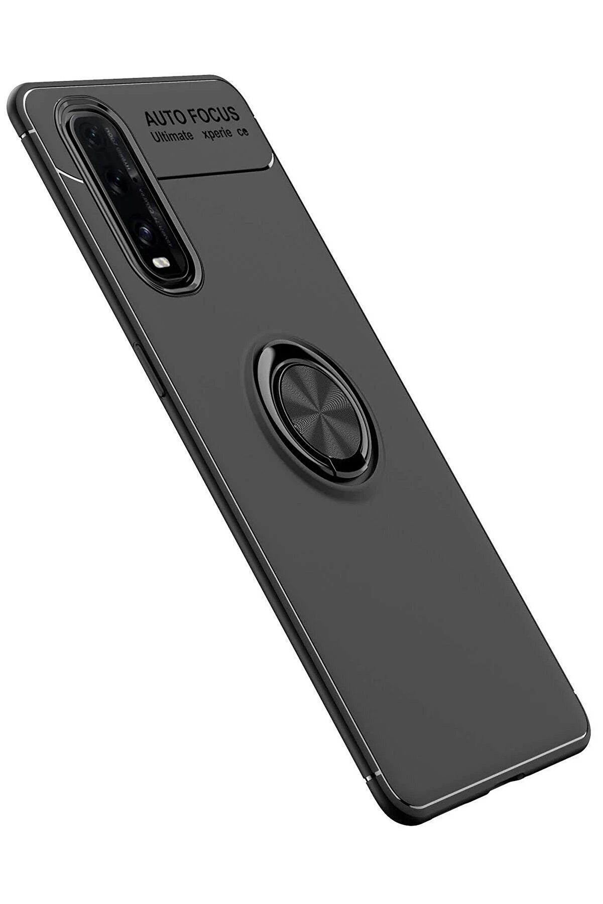 Oppo Fi̇nd X2 Kılıf Range Yüzüklü Si̇li̇kon - Si̇yah - Dropx9344-7236