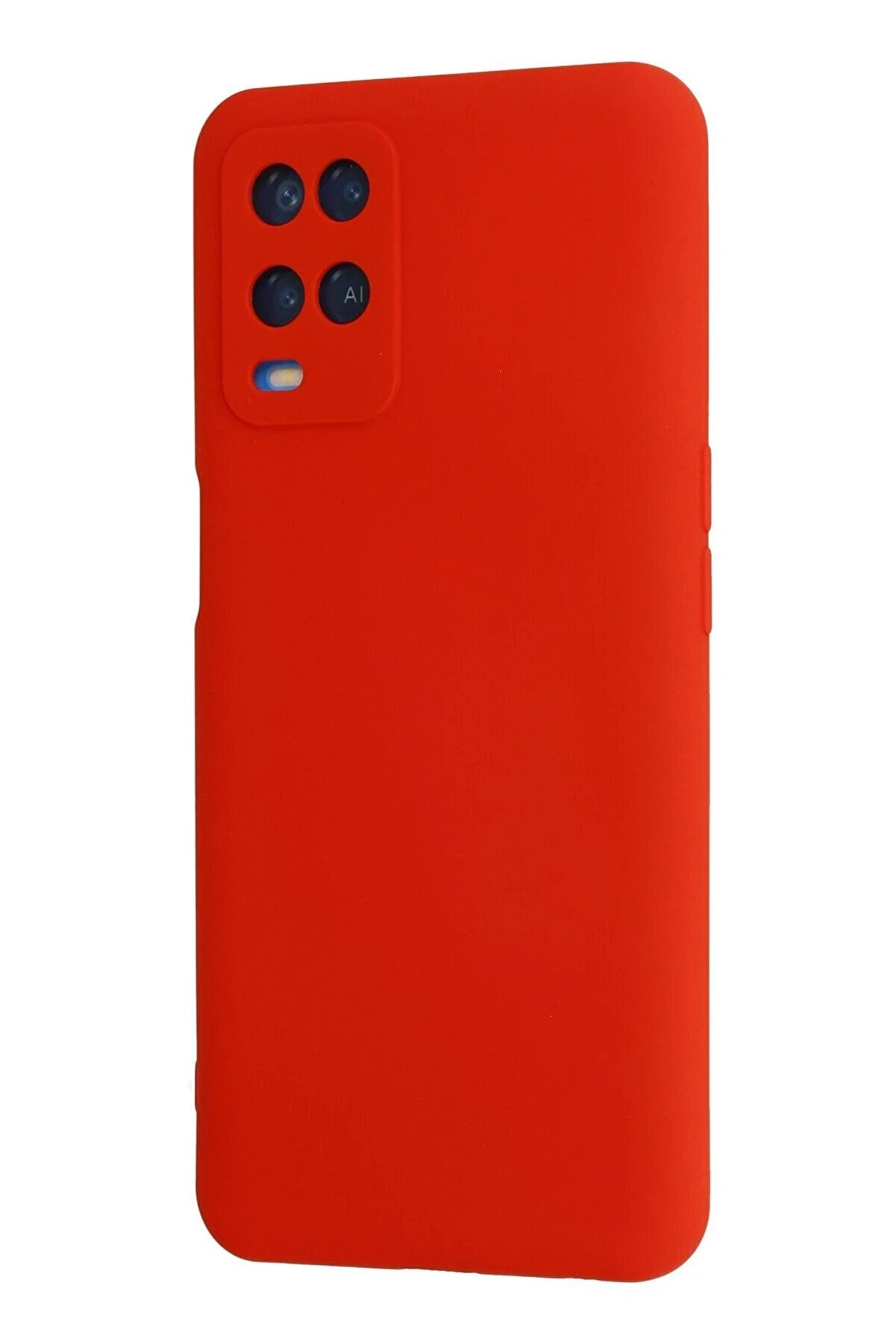 Oppo A54 4G Kılıf Nano İçi̇ Kadi̇fe Si̇li̇kon - Kırmızı - Dropx8135-6651