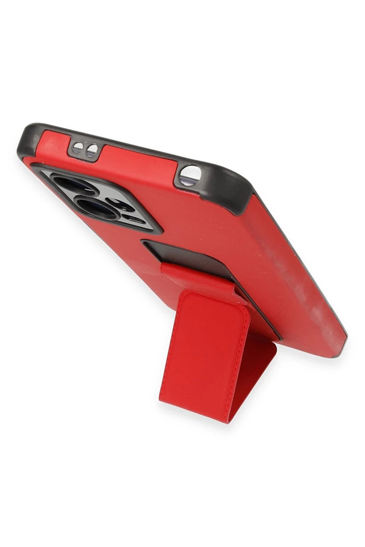 Xi̇aomi̇ Poco X5 5G Kılıf Mega Standlı Si̇li̇kon - Kırmızı - Dropx8461-5446