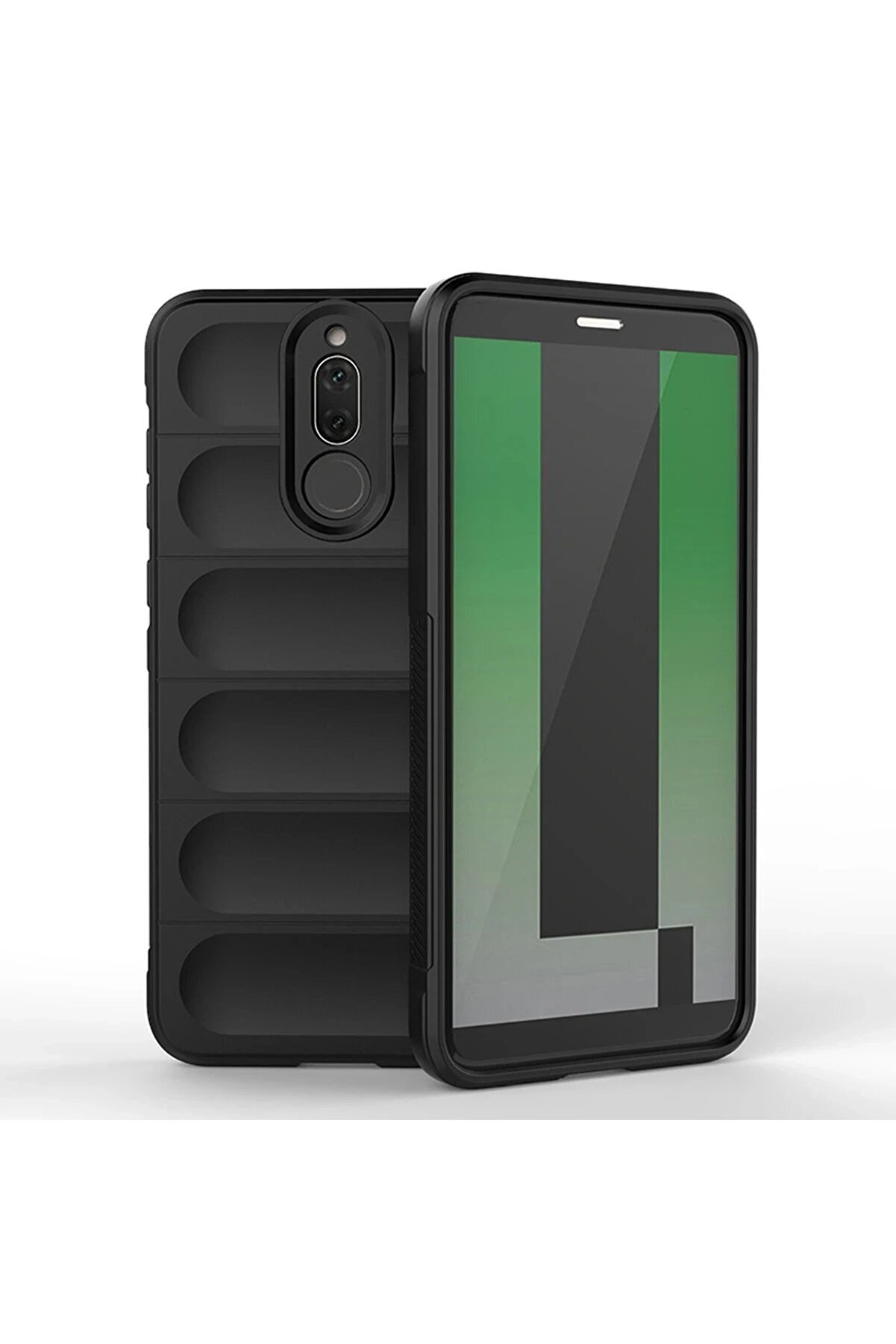 CepteToptan Huawei Mate 10 Lite Kılıf Optimum Silikon - Siyah - DROPX6679-1062