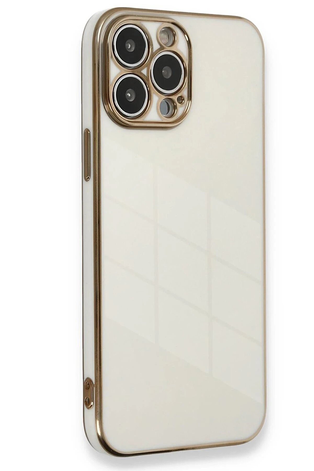 CepteToptan iPhone 15 Pro Kılıf Volet Silikon - Beyaz - DROPX8028-4070