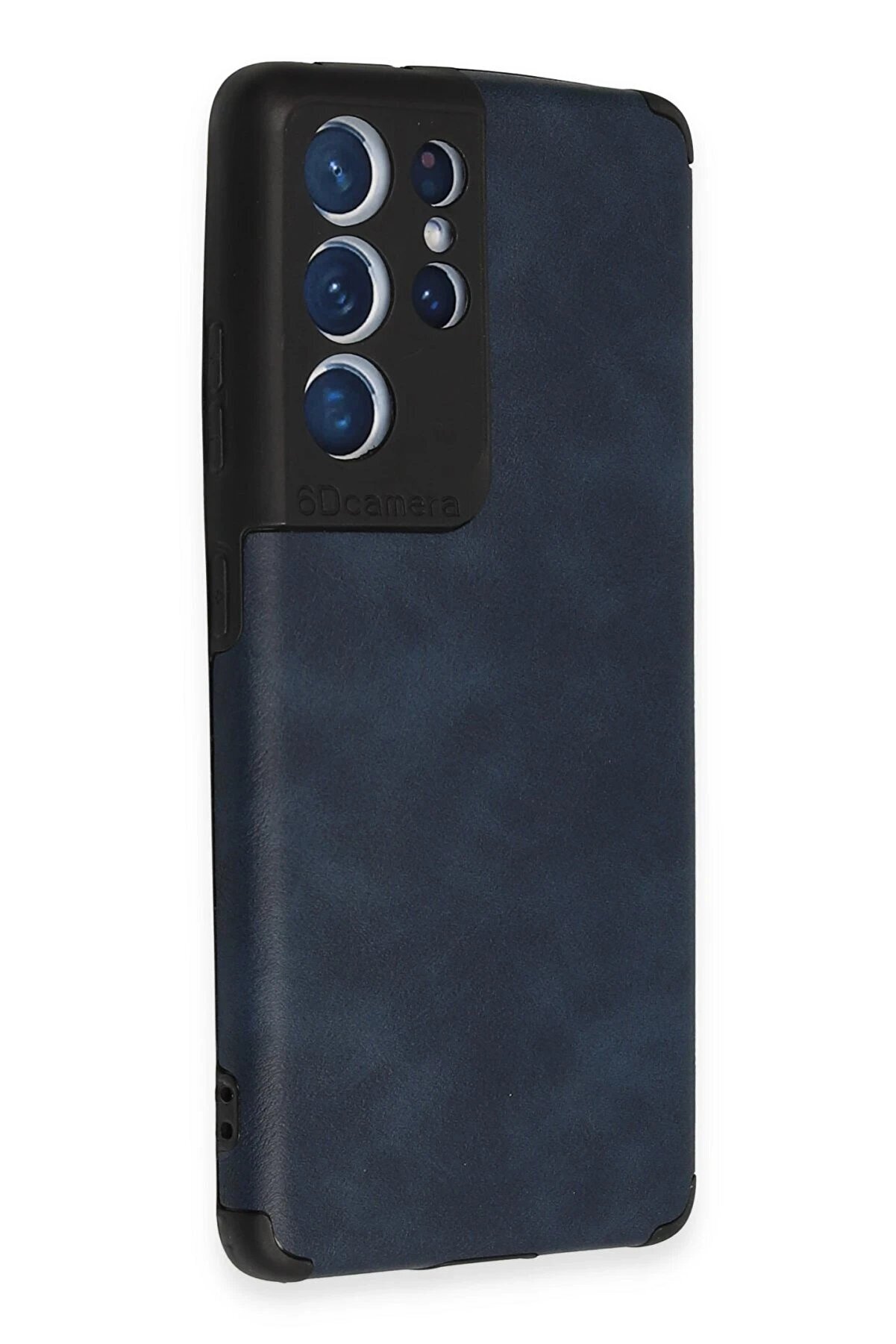 Samsung Galaxy S21 Ultra Kılıf Loop Deri̇ Si̇li̇kon - Laci̇vert - Dropx5519-5795