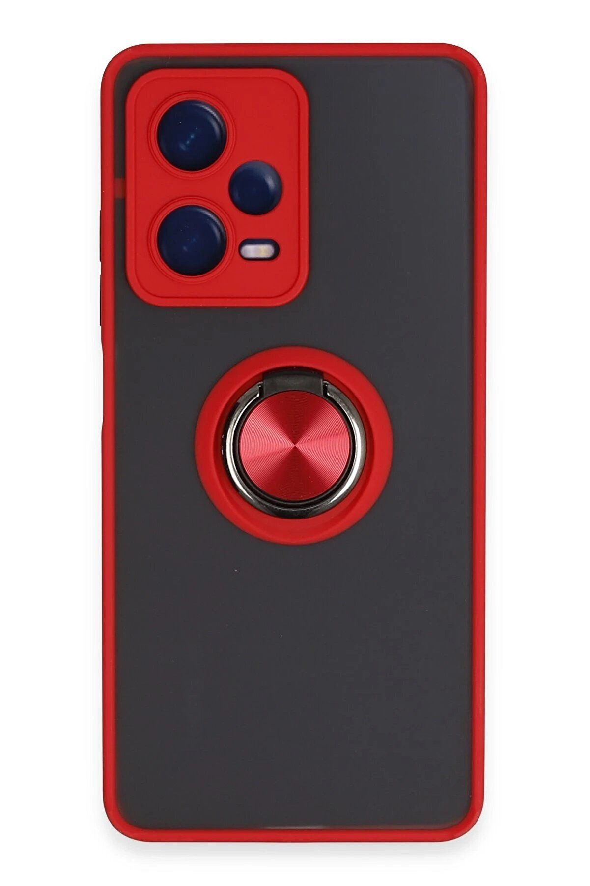 CepteToptan Xiaomi Redmi Note 12 5G Kılıf Montreal Yüzüklü Silikon Kapak - Kırmızı - DROPX7266-5972