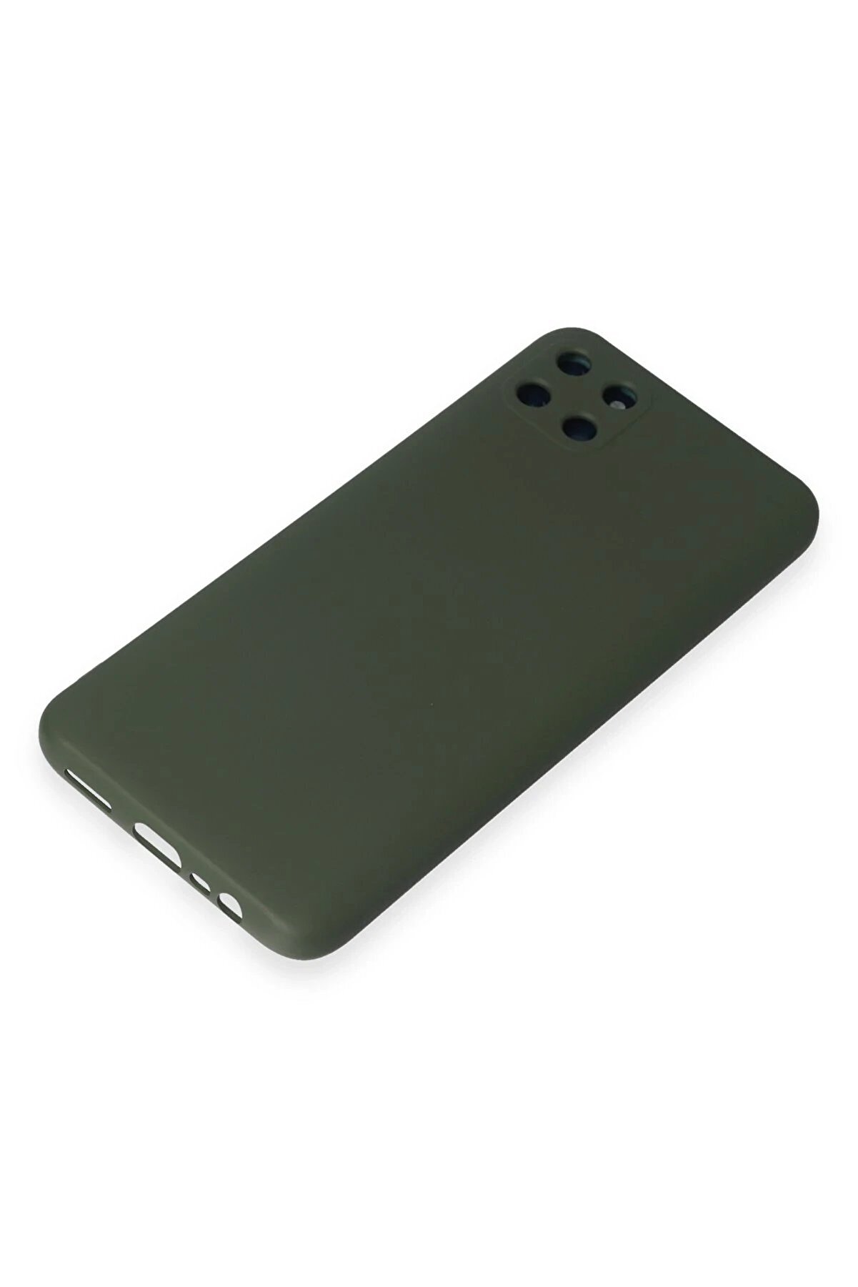 Realme C11 Kılıf Nano İ&ccedil;i̇ Kadi̇fe Si̇li̇kon - Koyu Yeşi̇l - Dropx9804-9482