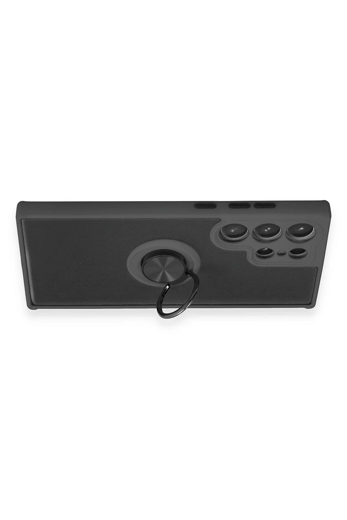 Samsung Galaxy S23 Ultra Kılıf Montreal Yüzüklü Si̇li̇kon Kapak - Si̇yah - Dropx6689-5529