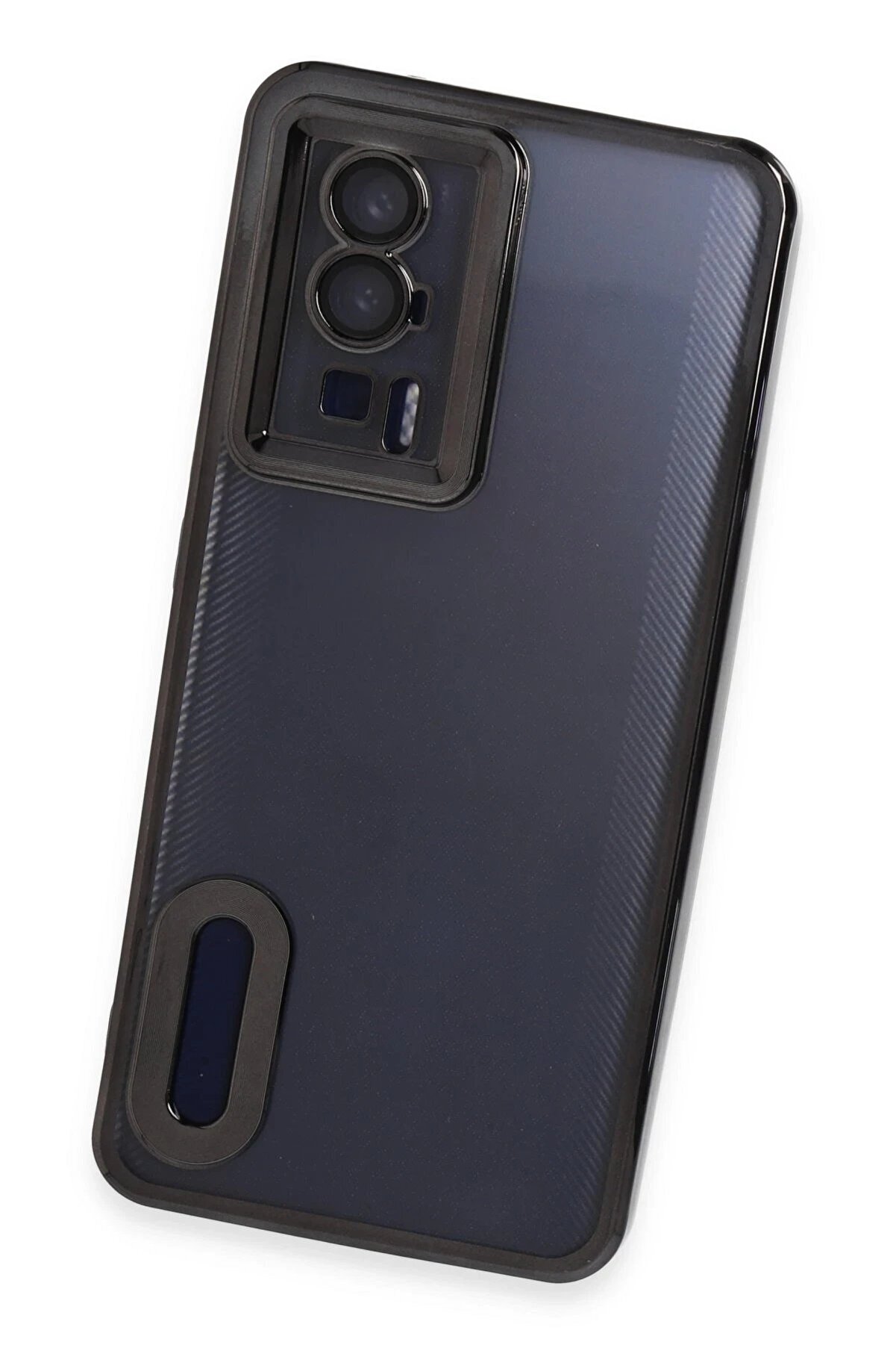 Xi̇aomi̇ Poco F5 Pro Kılıf Slot Si̇li̇kon - Si̇yah - Dropx4447-8193