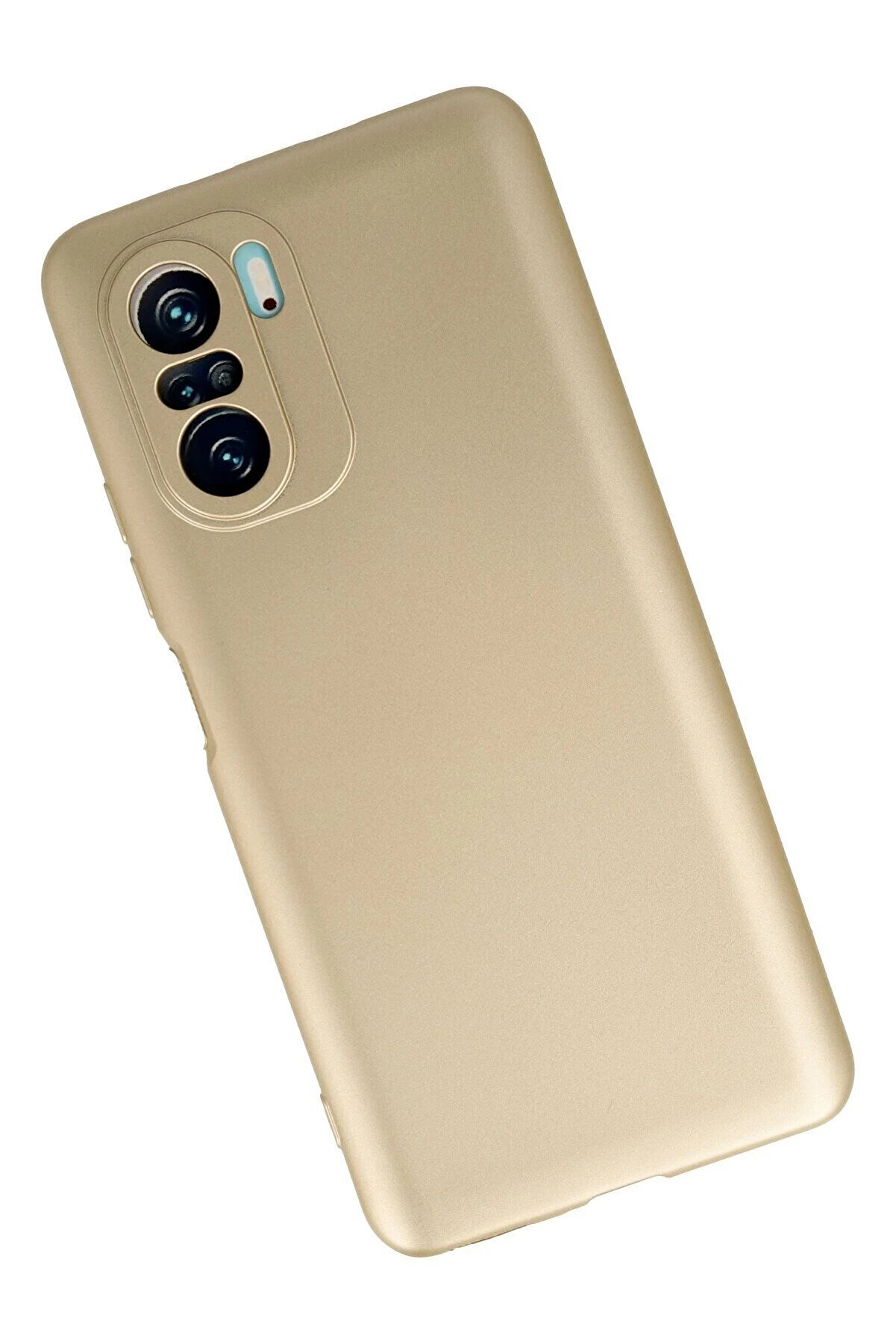 Xi̇aomi̇ Poco F3 Kılıf Fi̇rst Si̇li̇kon - Gold - Dropx2699-8872