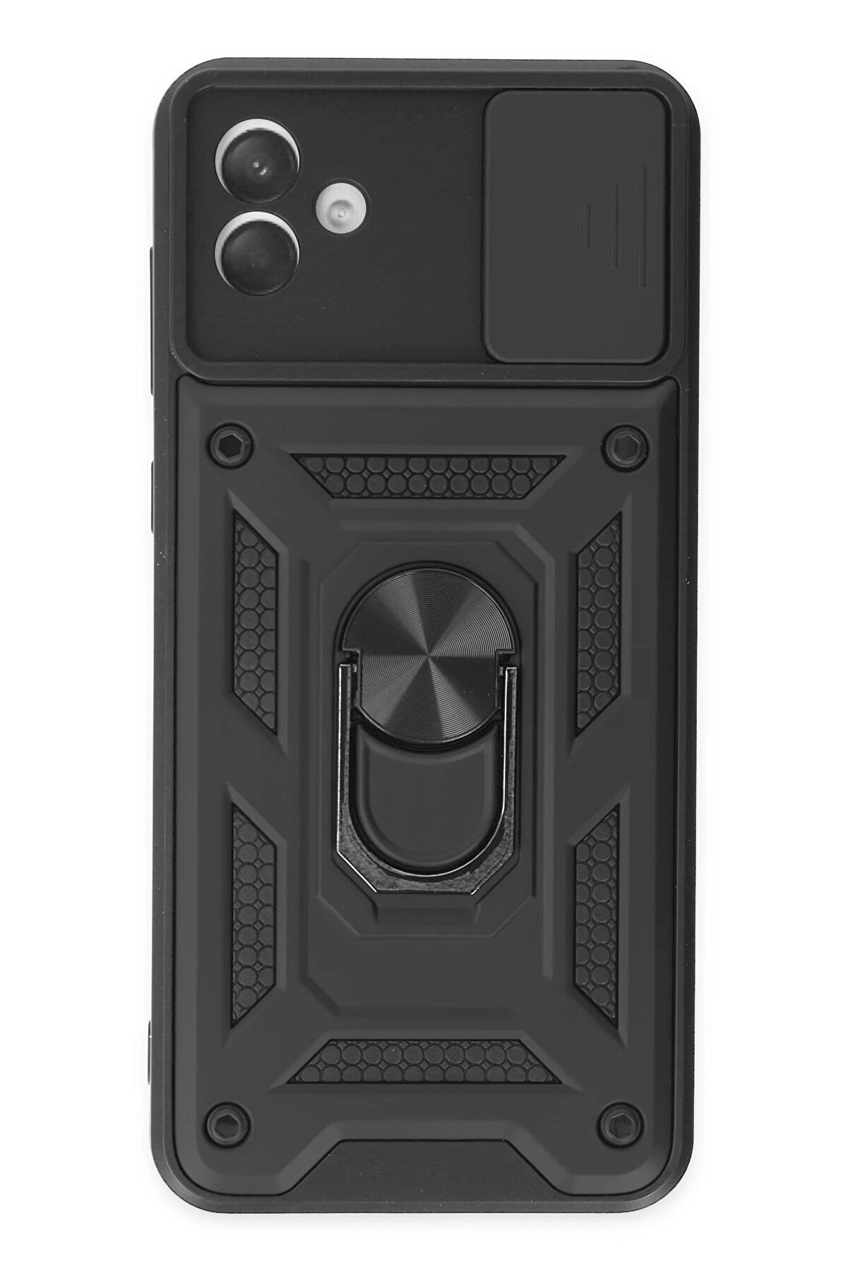 CepteToptan Samsung Galaxy A04 Kılıf Pars Lens Y&uuml;z&uuml;kl&uuml; Silikon - Siyah - DROPX9387-2420