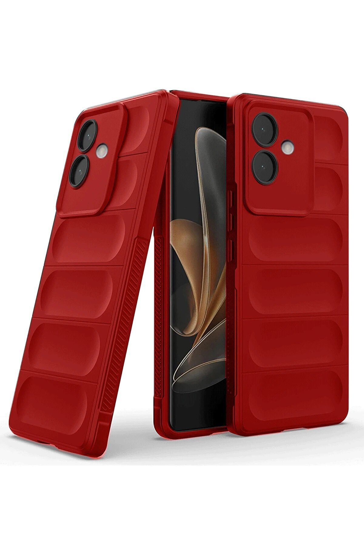 CepteToptan Oppo A3 Kılıf Optimum Silikon - Kırmızı - DROPX4328-2271