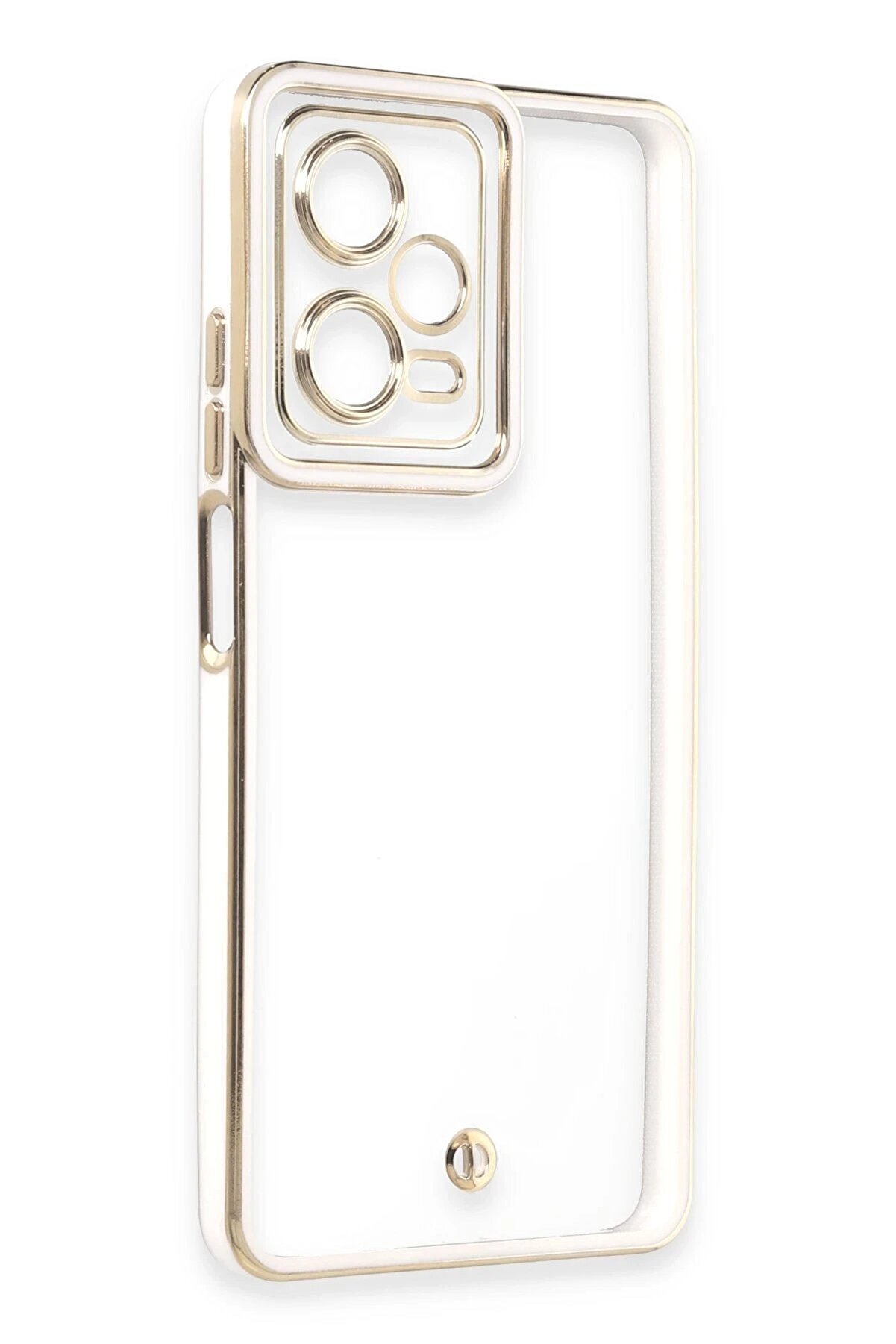 Xi̇aomi̇ Redmi̇ Note 12 5G Kılıf Li̇va Lens Si̇li̇kon - Beyaz - Dropx8781-7760