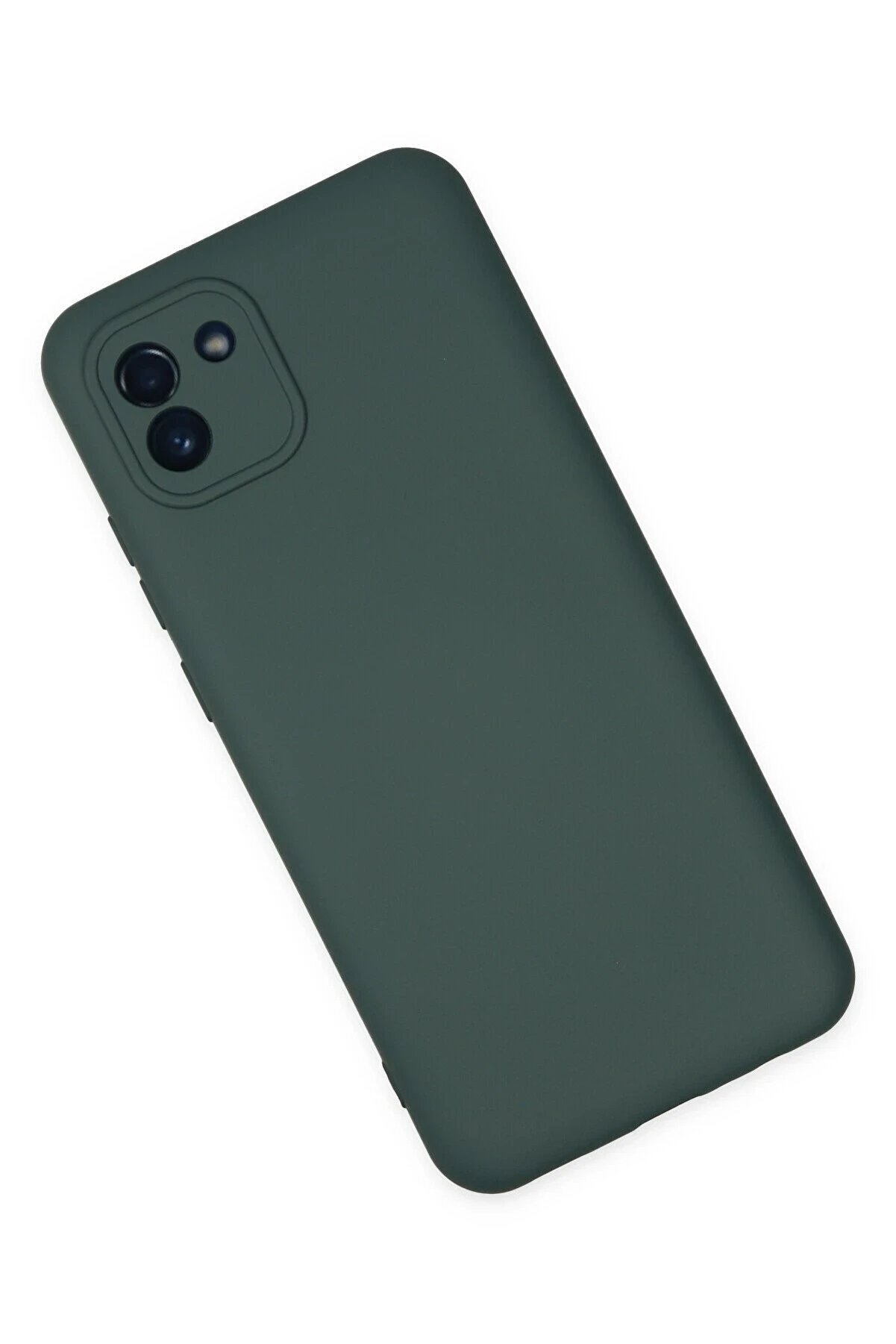 Samsung Galaxy A03 Kılıf Nano İ&ccedil;i̇ Kadi̇fe Si̇li̇kon - Koyu Yeşi̇l - Dropx2161-1673