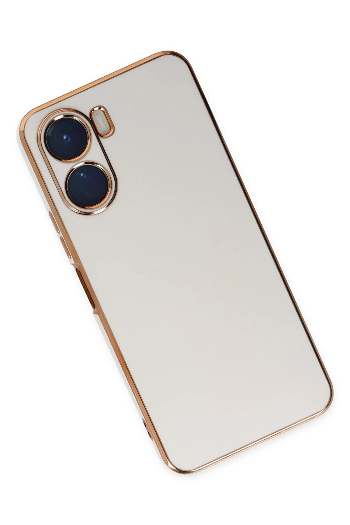 Vi̇vo Y16 Kılıf Volet Si̇li̇kon - Beyaz - Dropx7733-5555