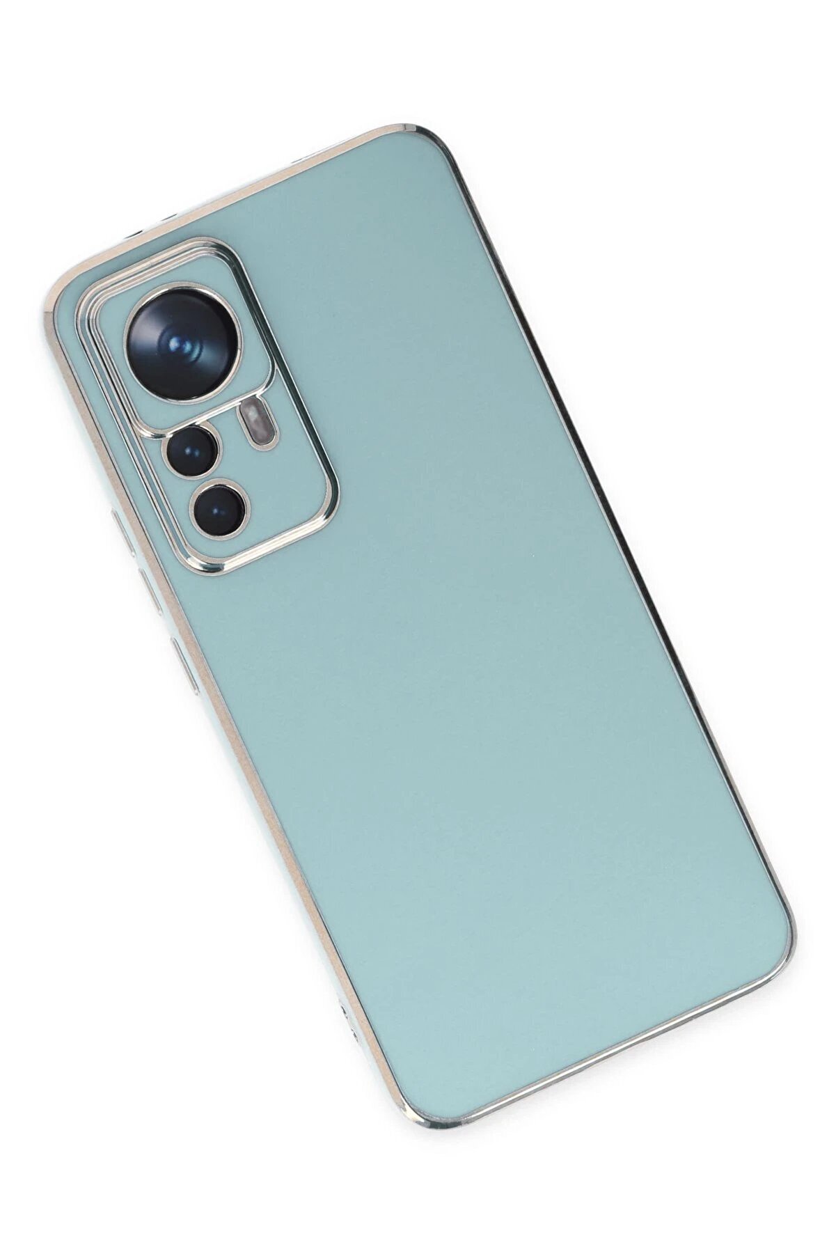 Xi̇aomi̇ Mi̇ 12T Pro Kılıf Volet Si̇li̇kon - Açık Yeşi̇l - Dropx2813-4899