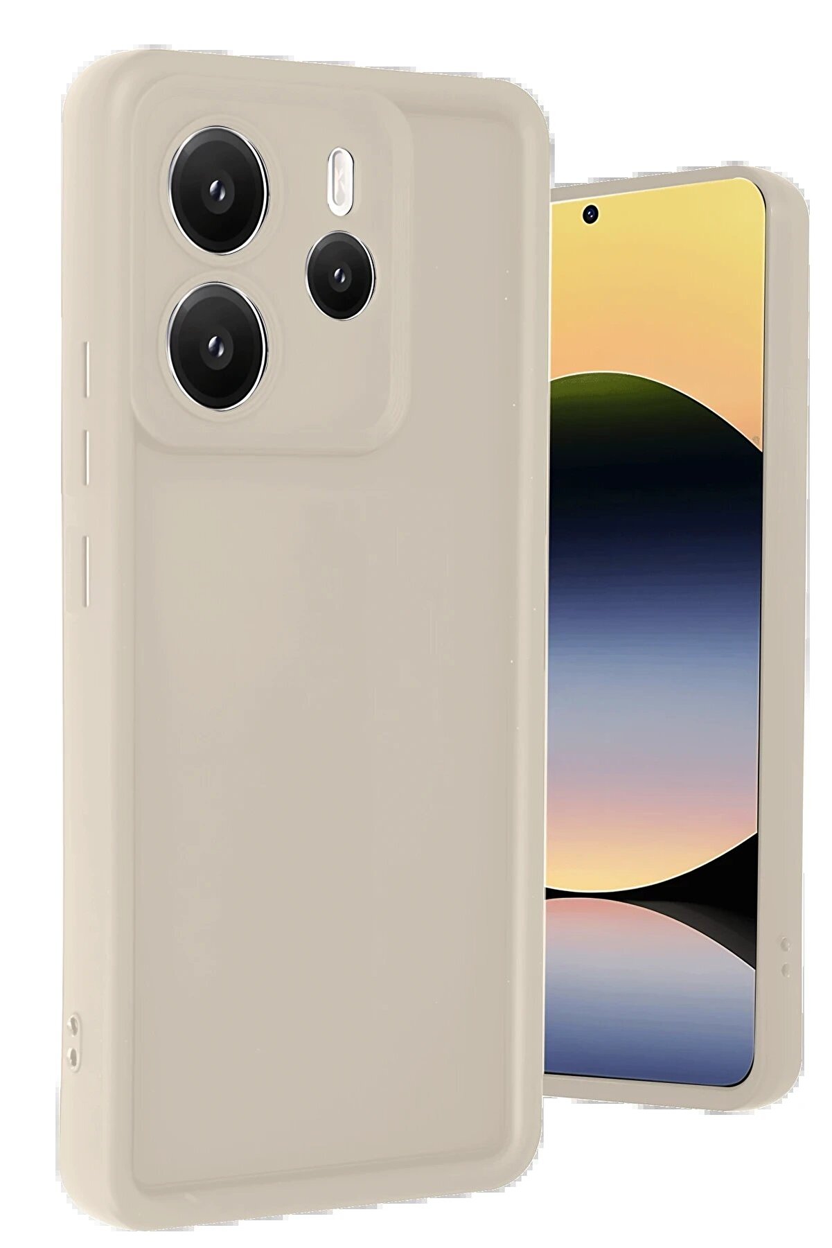 CepteToptan Xiaomi Redmi Note 14 4G Kılıf Viera Silikon - Krem - DROPX8507-1503