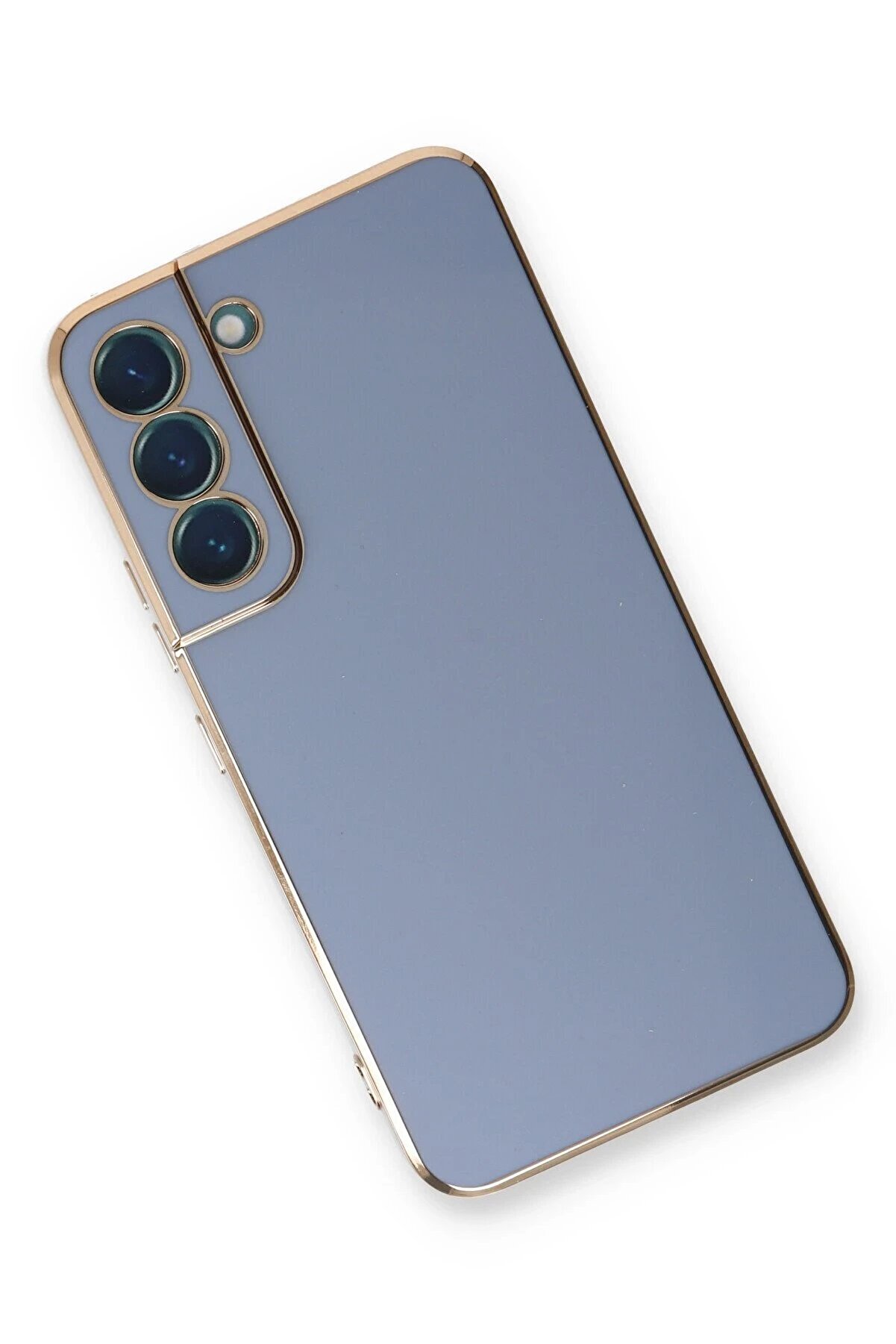 Samsung Galaxy S21 Fe Kılıf Volet Si̇li̇kon - Mavi̇ - Dropx7951-7126