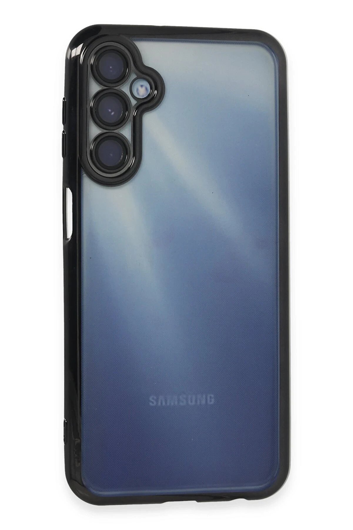 CepteToptan Samsung Galaxy A55 5G Kılıf Lensli Silikon - Siyah - DROPX2215-1137