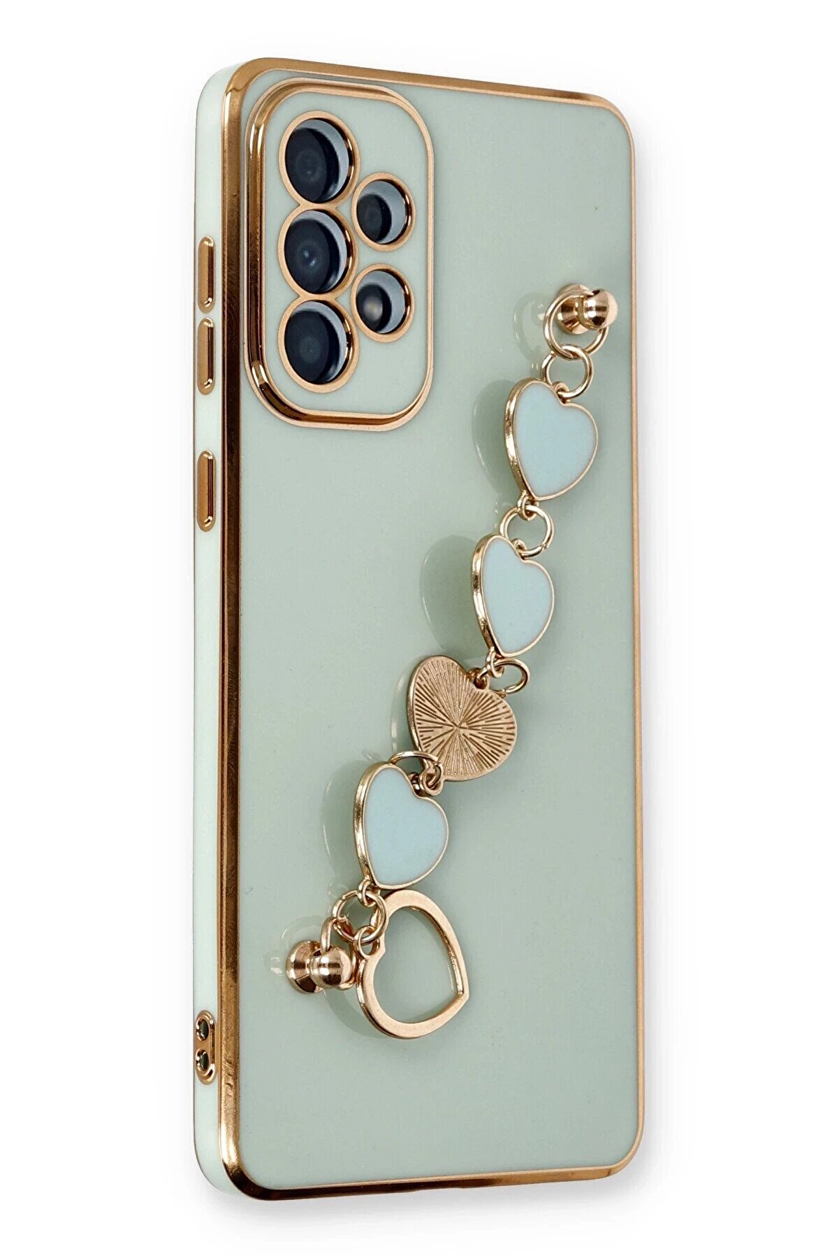 CepteToptan Samsung Galaxy A33 5G Kılıf Esila Silikon - Su Yeşili - DROPX9177-5175