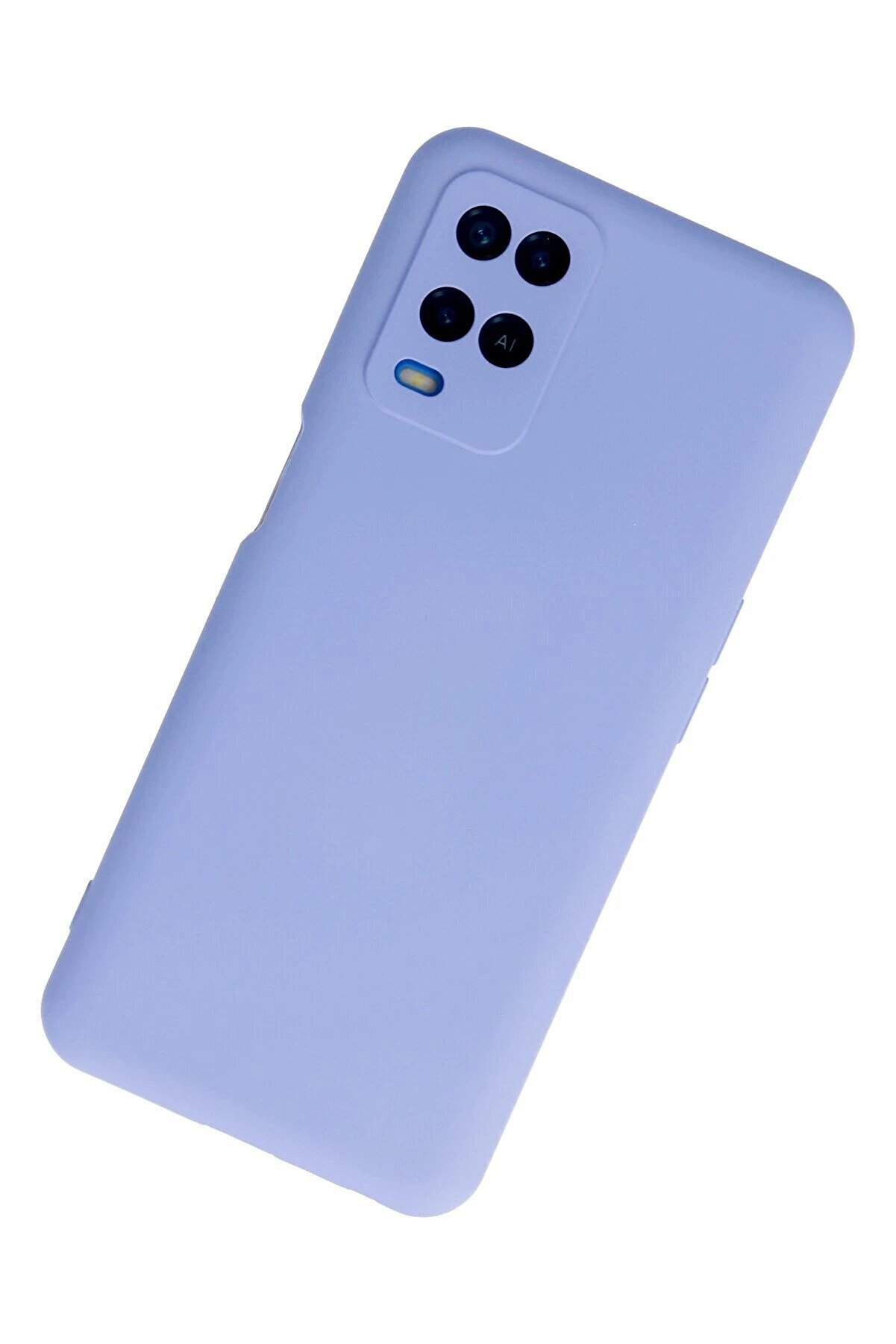 Oppo A54 4G Kılıf Nano İçi̇ Kadi̇fe Si̇li̇kon - Li̇la - Dropx3401-7785
