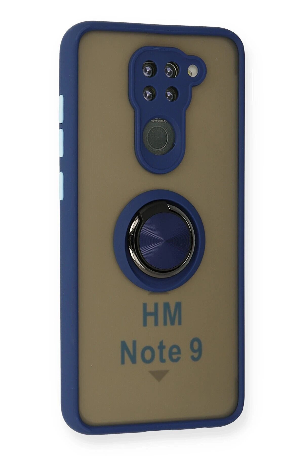 Xi̇aomi̇ Redmi̇ Note 9 Kılıf Montreal Yüzüklü Si̇li̇kon Kapak - Laci̇vert - Dropx3660-1348