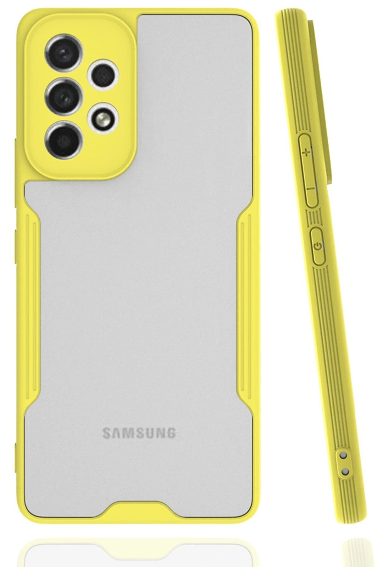 CepteToptan Samsung Galaxy A33 5G Kılıf Platin Silikon - Sarı - DROPX3612-4623