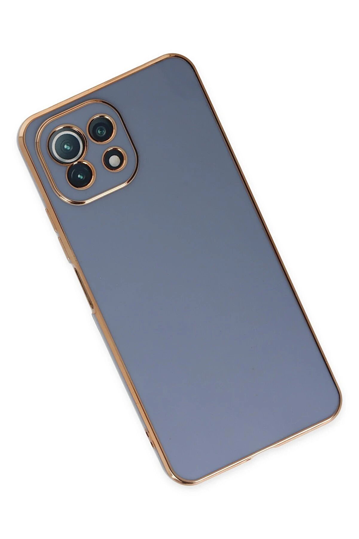 Xi̇aomi̇ Mi̇ 11 Li̇te Kılıf Volet Si̇li̇kon - Mavi̇ - Dropx9966-1647