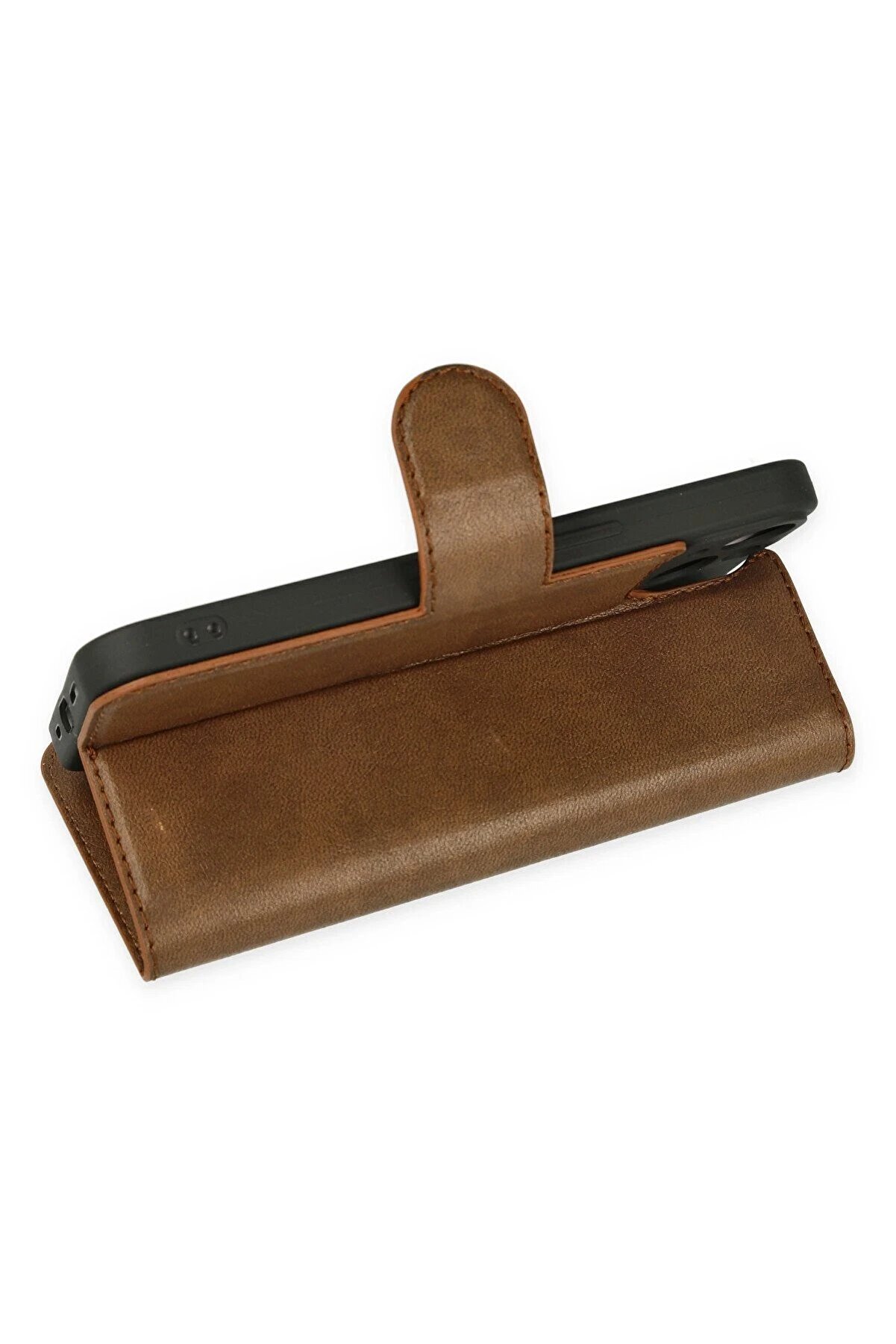 İphone 14 Plus Kılıf Trend S Plus Kapaklı Kılıf - Taba - Dropx5974-6576