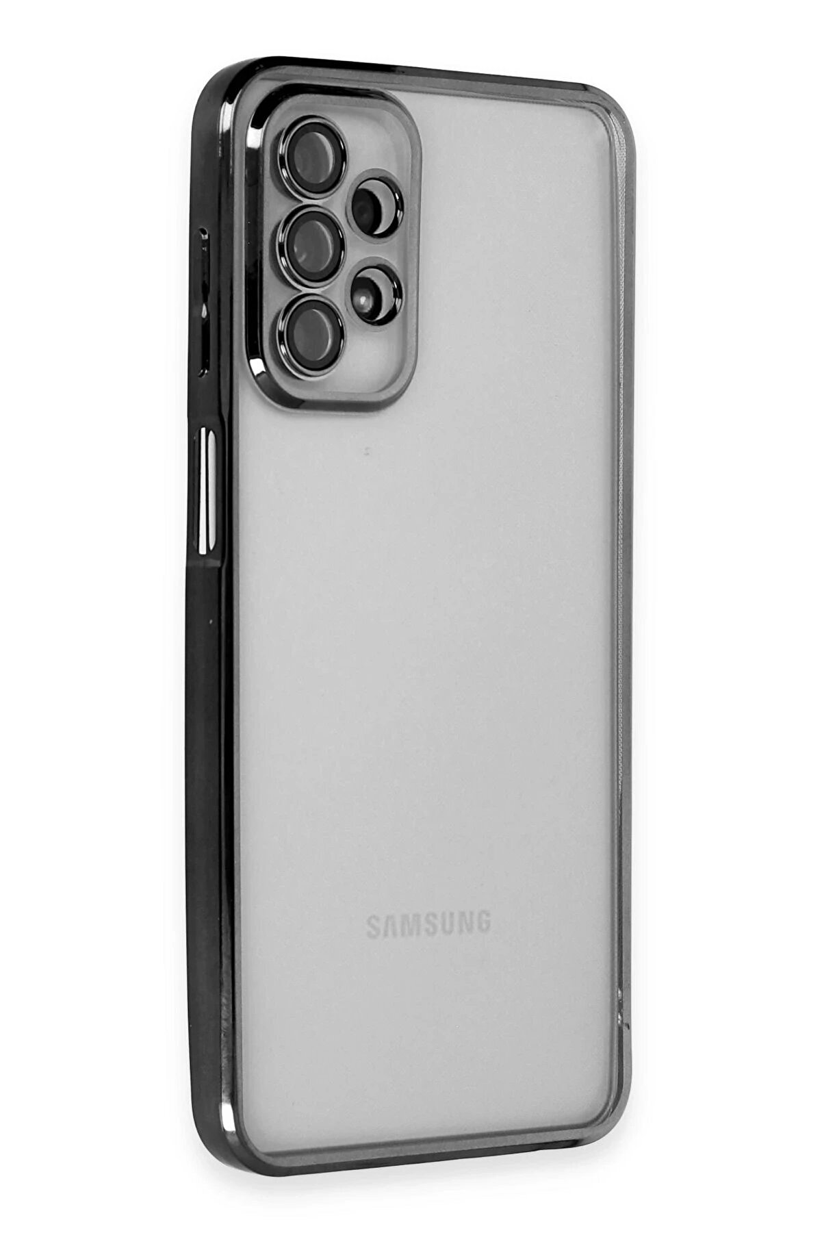 CepteToptan Samsung Galaxy A23 4G Kılıf Lensli Silikon - Siyah - DROPX3361-3455