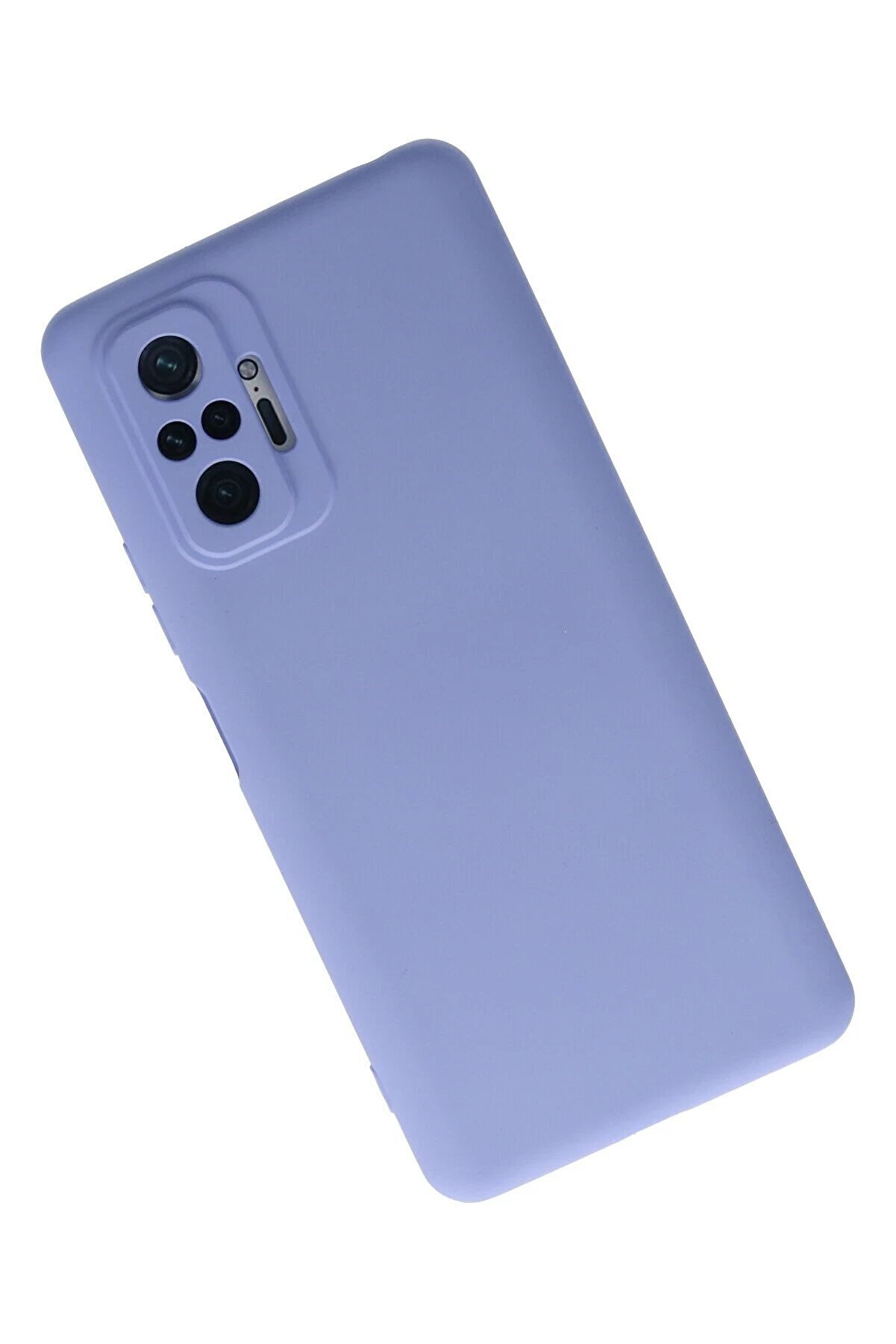 Xi̇aomi̇ Redmi̇ Note 10 Pro Kılıf Nano İçi̇ Kadi̇fe Si̇li̇kon - Li̇la - Dropx4719-8720