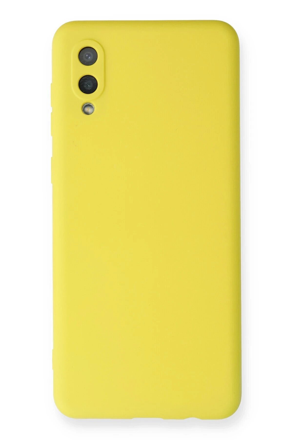 CepteToptan Samsung Galaxy A02 Kılıf Nano içi Kadife Silikon - Sarı - DROPX4419-3986