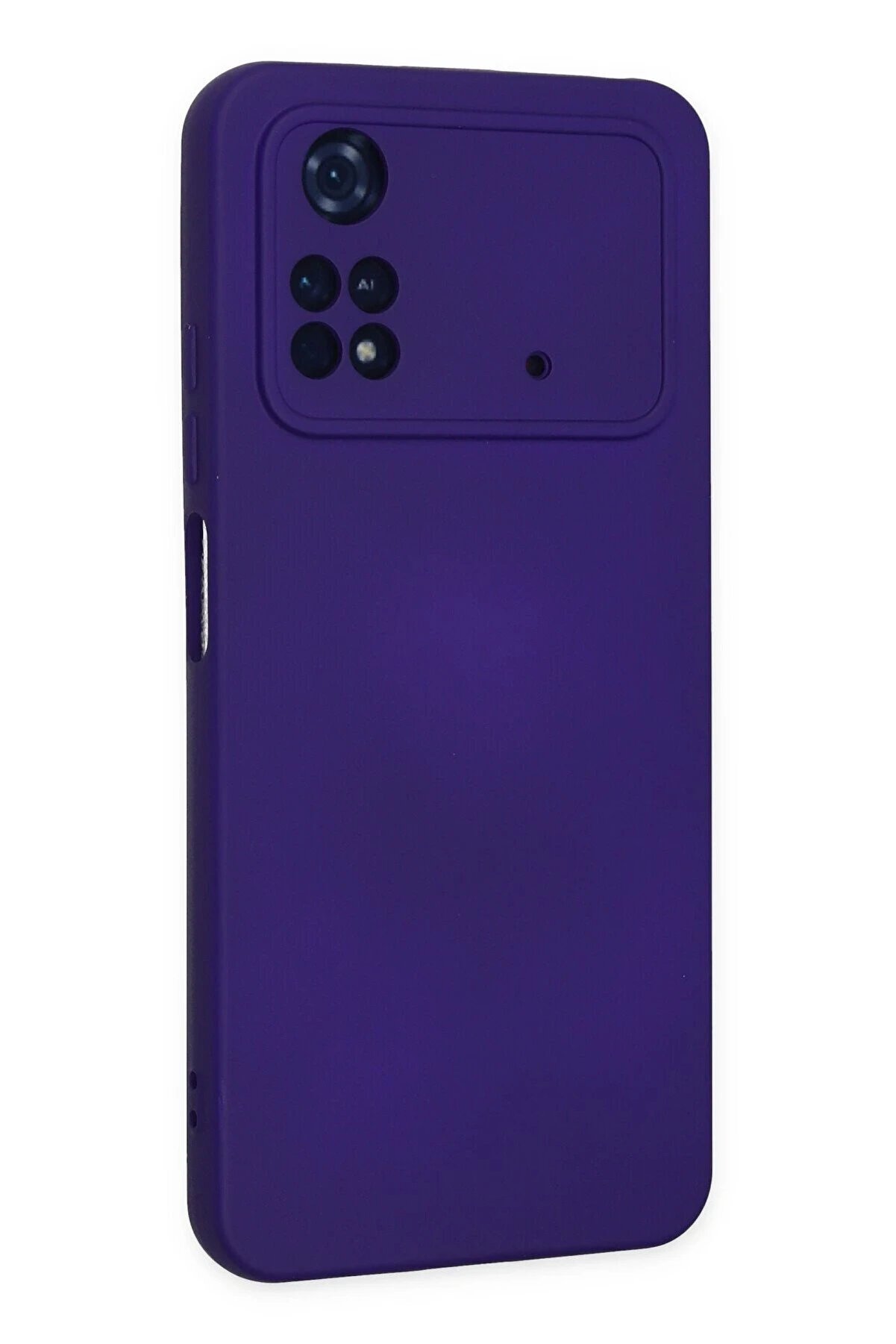 Xi̇aomi̇ Poco M4 Pro 4G Kılıf Nano İ&ccedil;i̇ Kadi̇fe Si̇li̇kon - Mor - Dropx7636-2948