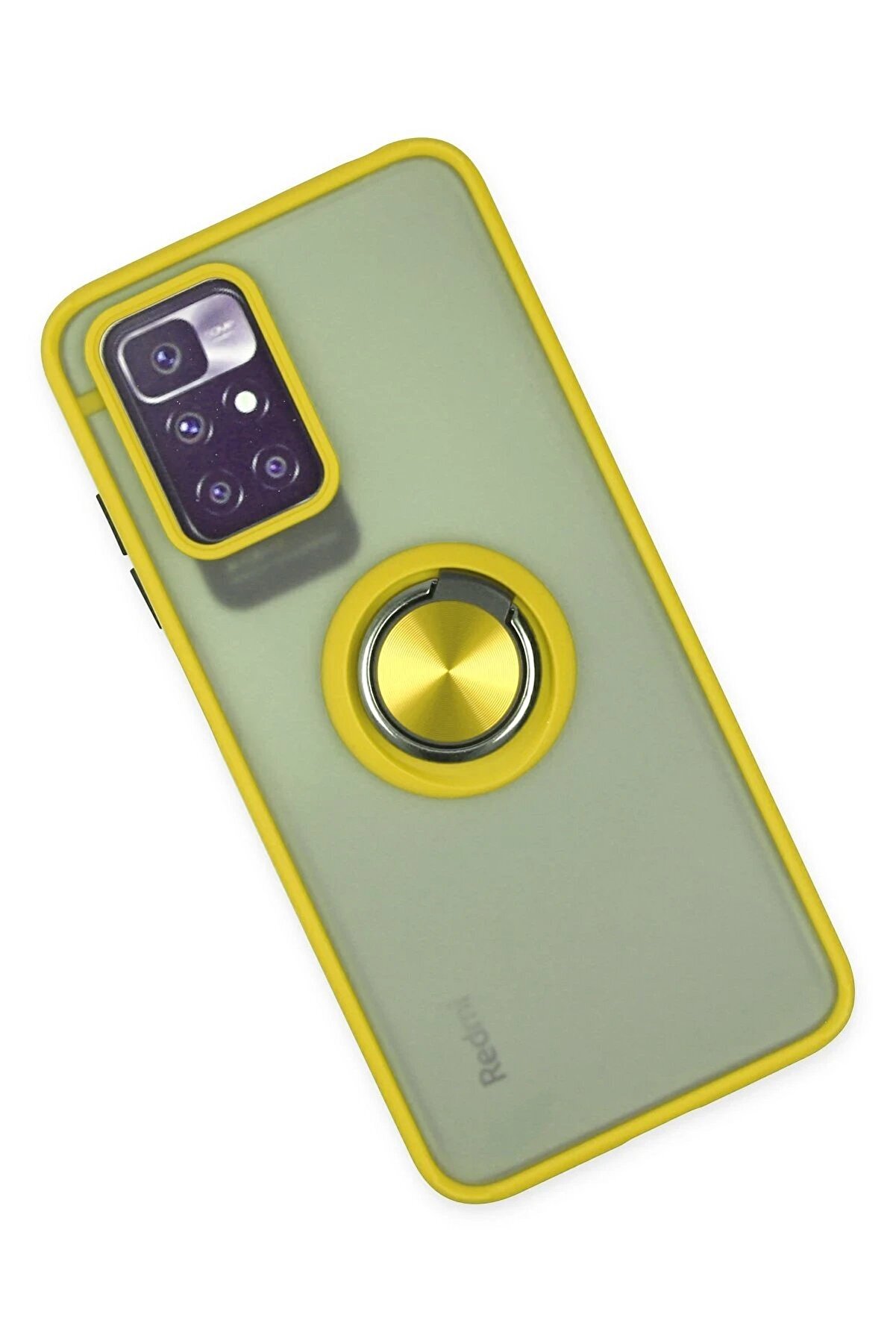 Xi̇aomi̇ Redmi̇ 10 2022 Kılıf Montreal Yüzüklü Si̇li̇kon Kapak - Sarı - Dropx2790-2324