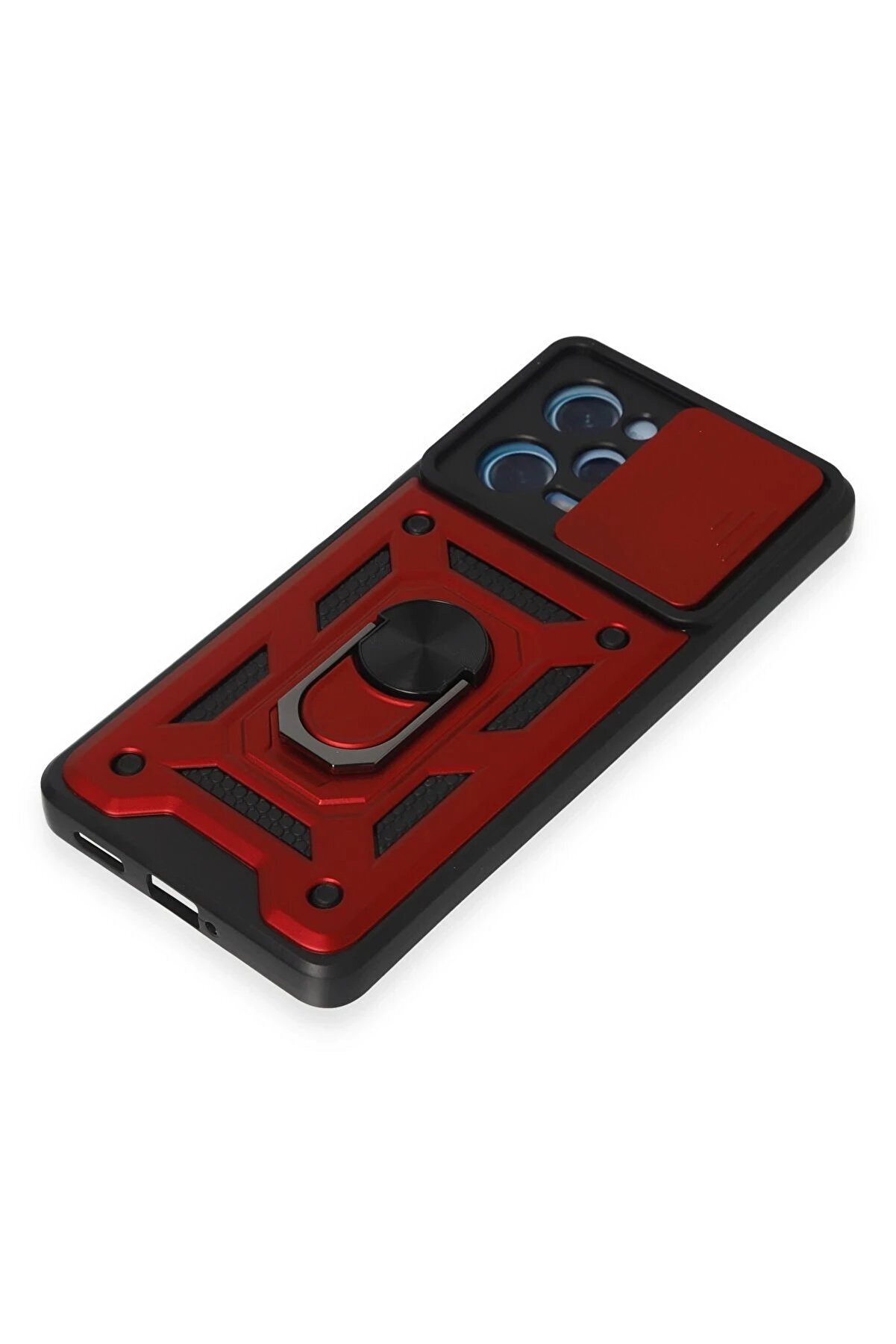 Xi̇aomi̇ Redmi̇ Note 12 Pro 5G Kılıf Pars Lens Y&uuml;z&uuml;kl&uuml; Si̇li̇kon - Kırmızı - Dropx3016-9541