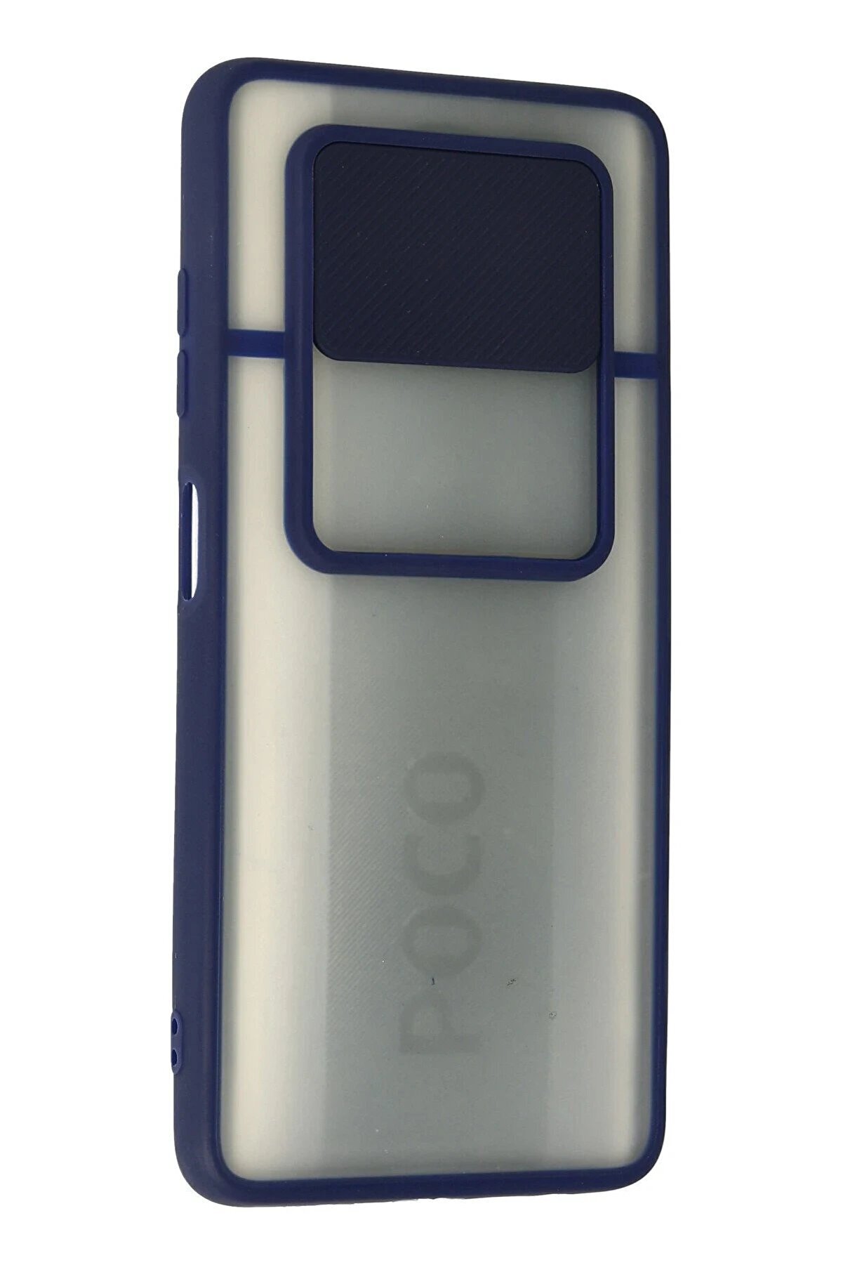 Xi̇aomi̇ Pocophone X3 Kılıf Palm Buzlu Kamera Sürgülü Si̇li̇kon - Laci̇vert - Dropx7265-3210