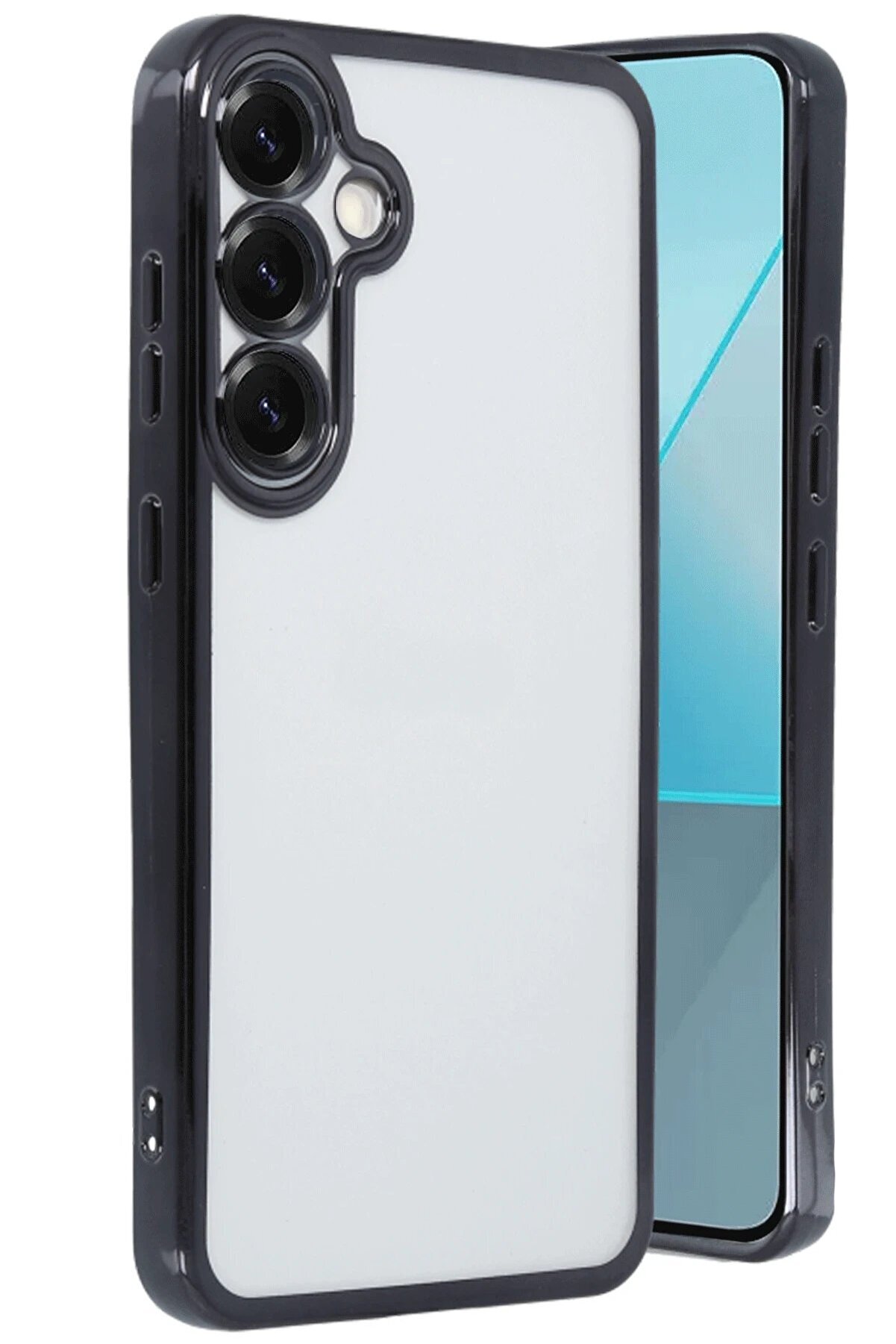 CepteToptan Samsung Galaxy S25 Kılıf Lensli Silikon - Siyah - DROPX9890-8908