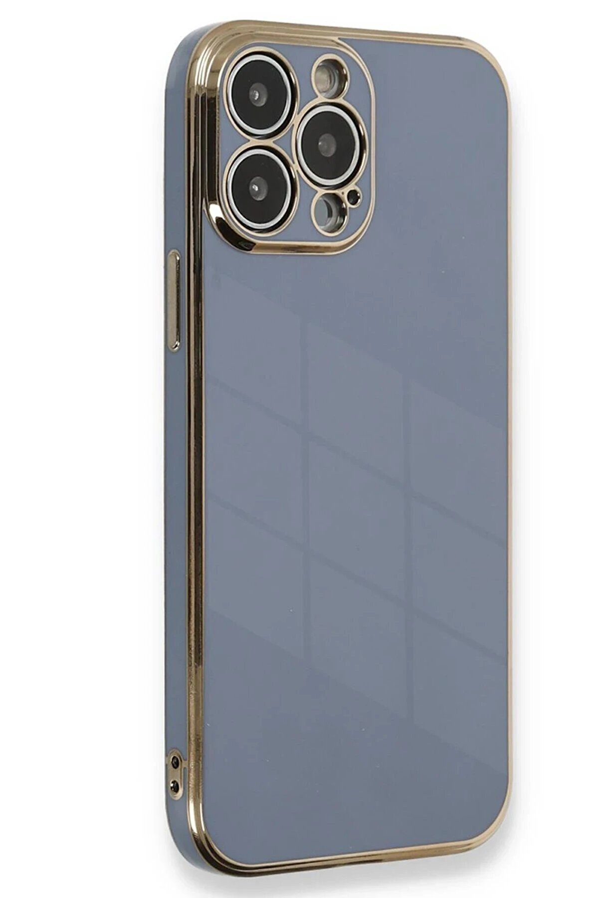 CepteToptan iPhone 15 Pro Kılıf Volet Silikon - Mavi - DROPX4160-3981