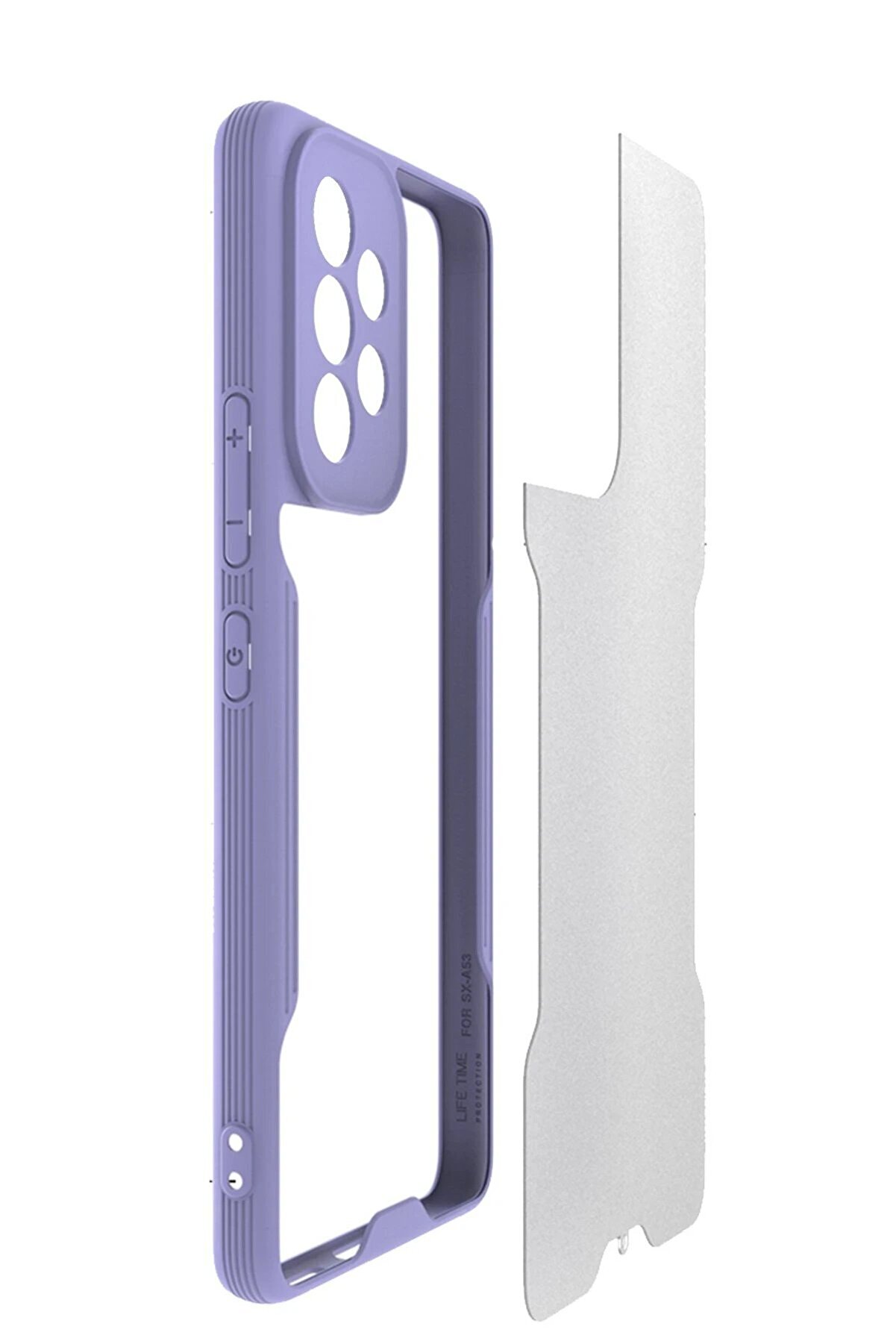 Samsung Galaxy A33 5G Kılıf Plati̇n Si̇li̇kon - Si̇yah - Dropx7087-4960