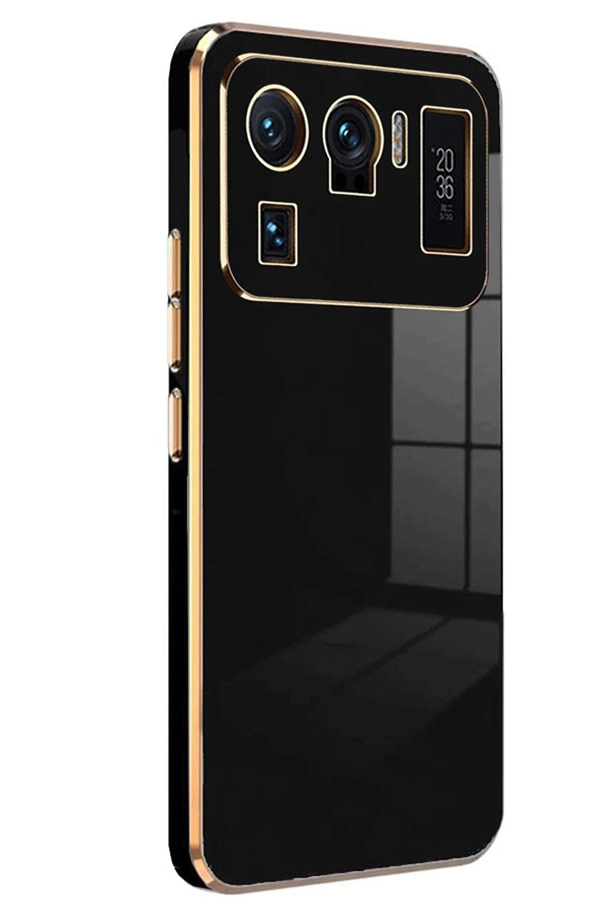 Xi̇aomi̇ Mi̇ 11 Ultra Kılıf Volet Si̇li̇kon - Si̇yah - Dropx3887-3911