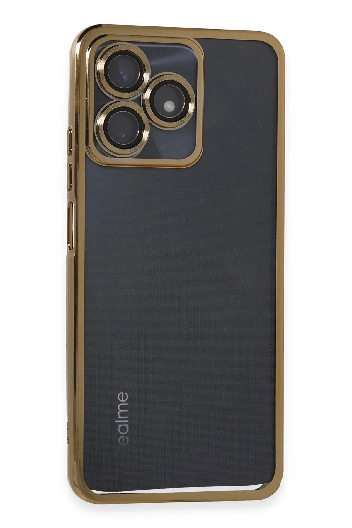 CepteToptan Realme C53 Kılıf Lensli Silikon - Gold - DROPX2257-2078