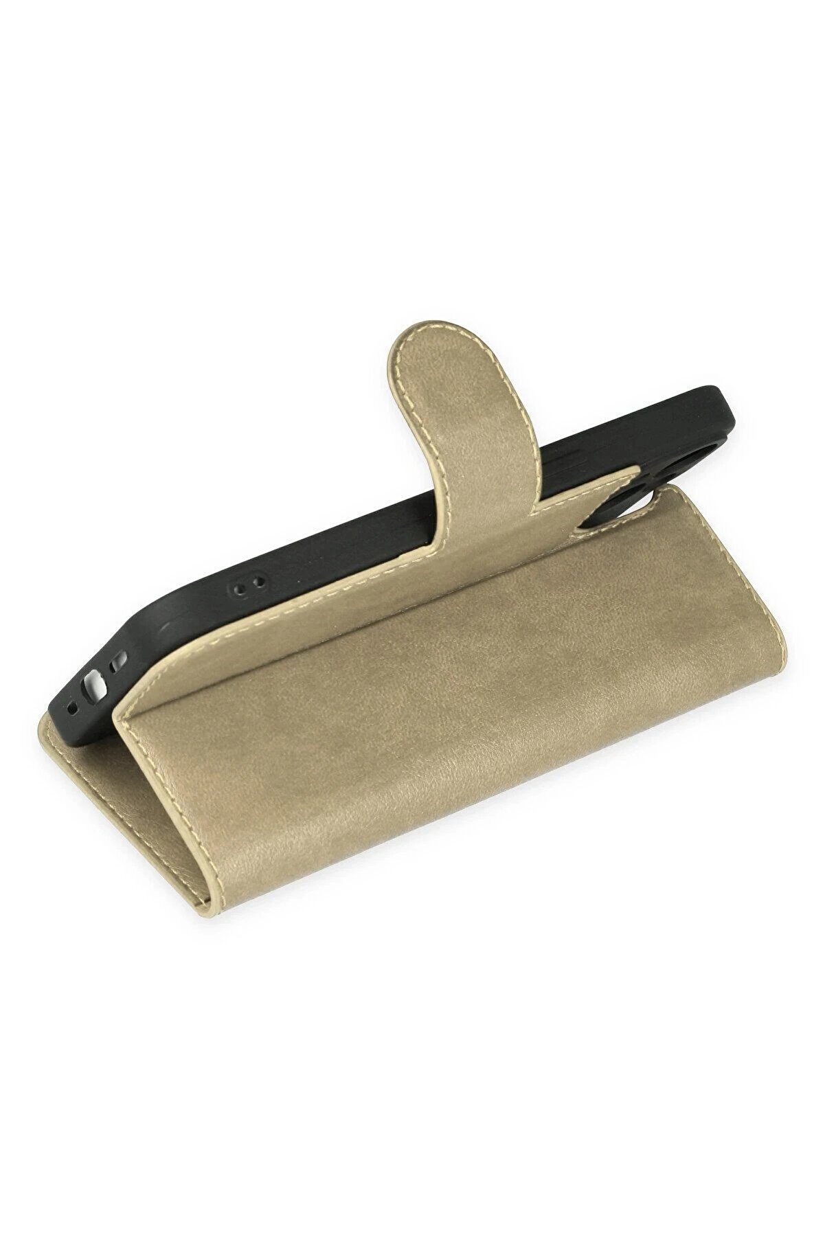 İphone 14 Plus Kılıf Trend S Plus Kapaklı Kılıf - Gold - Dropx3775-1268